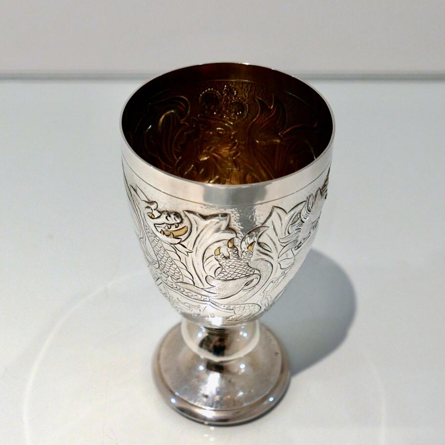 Contemporary Modern Sterling Silver Wine Goblet London 2002 Richard Jarvis