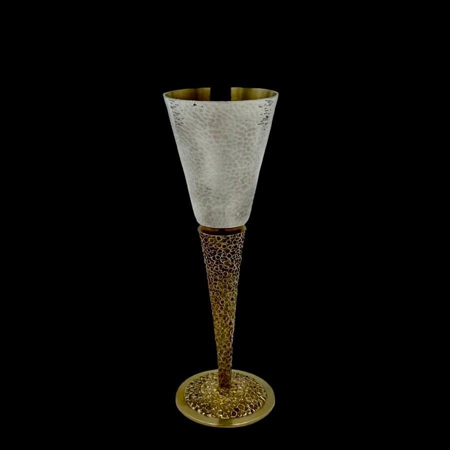 20th Century Modern Suite Twelve Sterling Silver Champagne Flutes London 1968  For Sale 1
