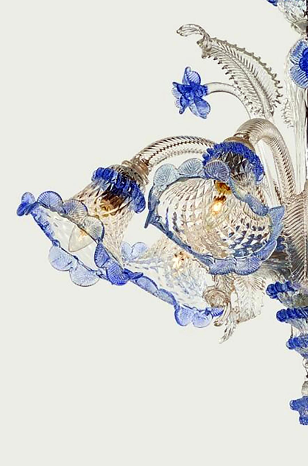 20th Century Modern Venetian Murano Glass Chandelier 