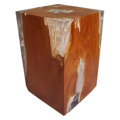 20th Century Modern Wooden Column with Epoxy Resin