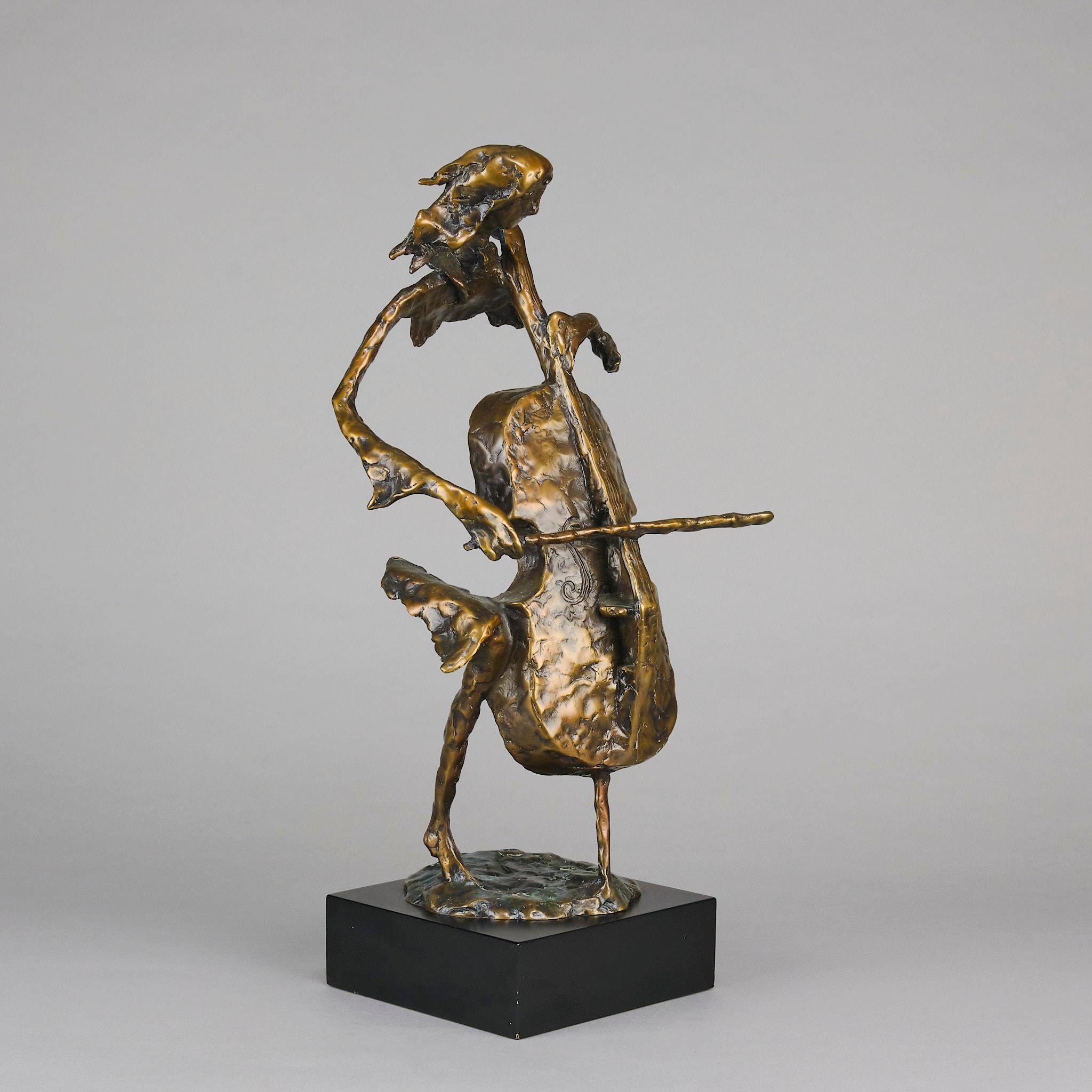 Américain Sculpture en bronze moderniste du 20e siècle intitulée 