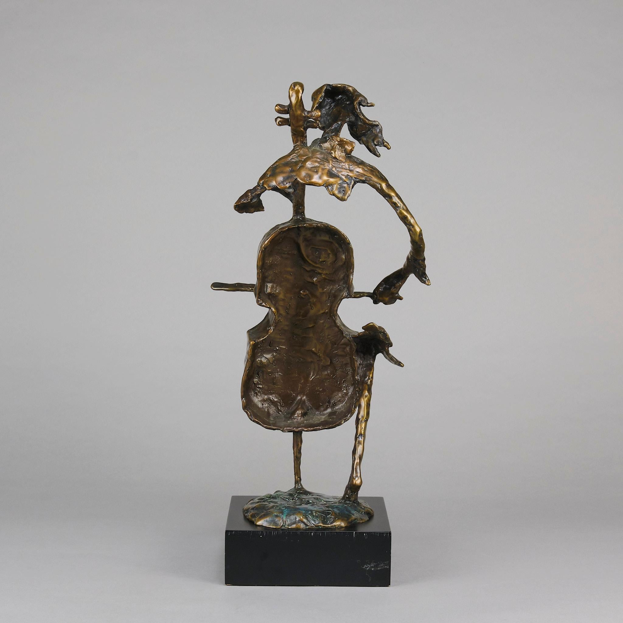 20ième siècle Sculpture en bronze moderniste du 20e siècle intitulée 