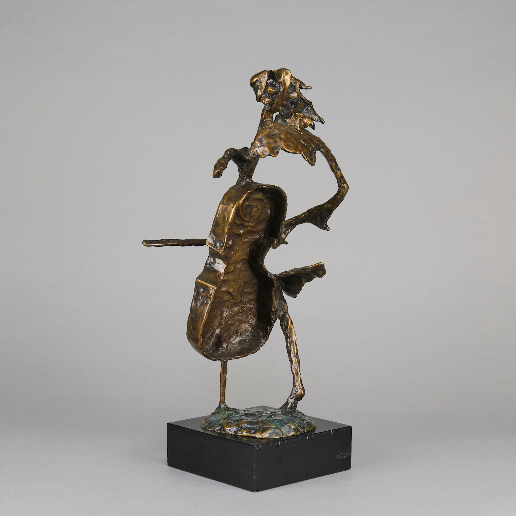 Bronze Sculpture en bronze moderniste du 20e siècle intitulée 