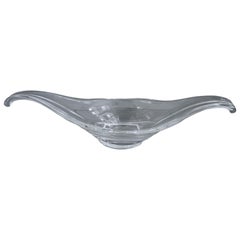 20th Century Modernist Centre Piece, Murano Crystal Gondola Labelled