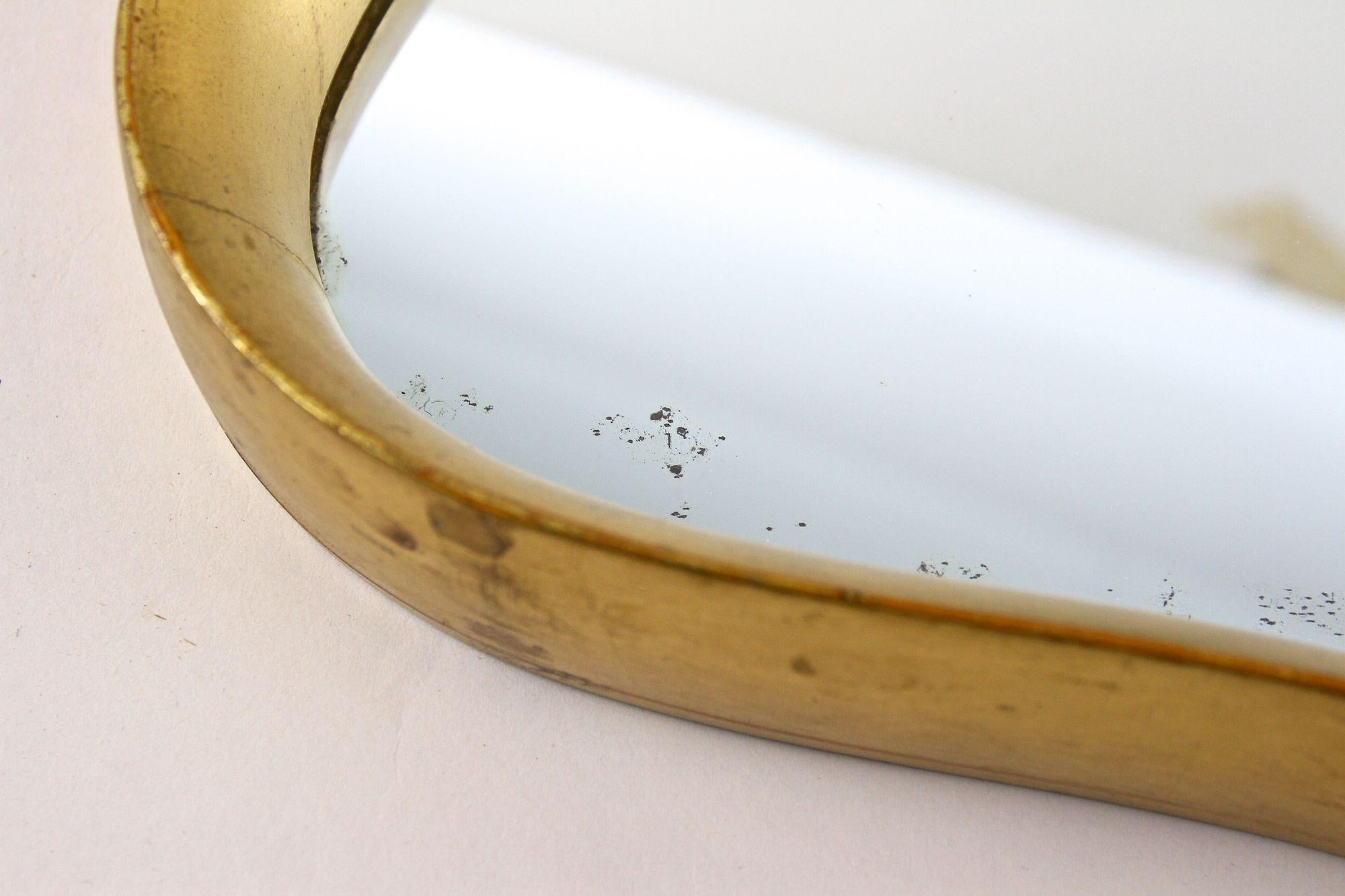 20th Century Modernist Gilt Wall Mirror Attributed to Max Welz, Austria ca.1940s en vente 9