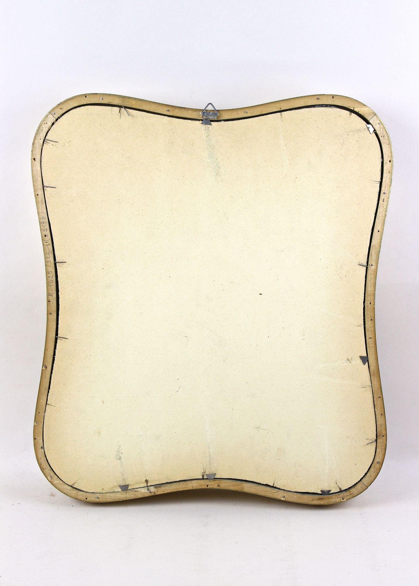 20th Century Modernist Gilt Wall Mirror Attributed to Max Welz, Austria ca.1940s en vente 12