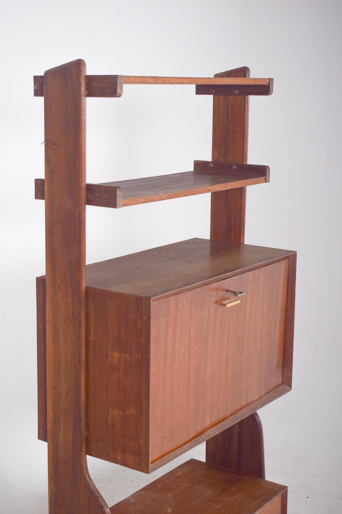 Escritorio modular librería Siglo XX Años 50 Madera en venta