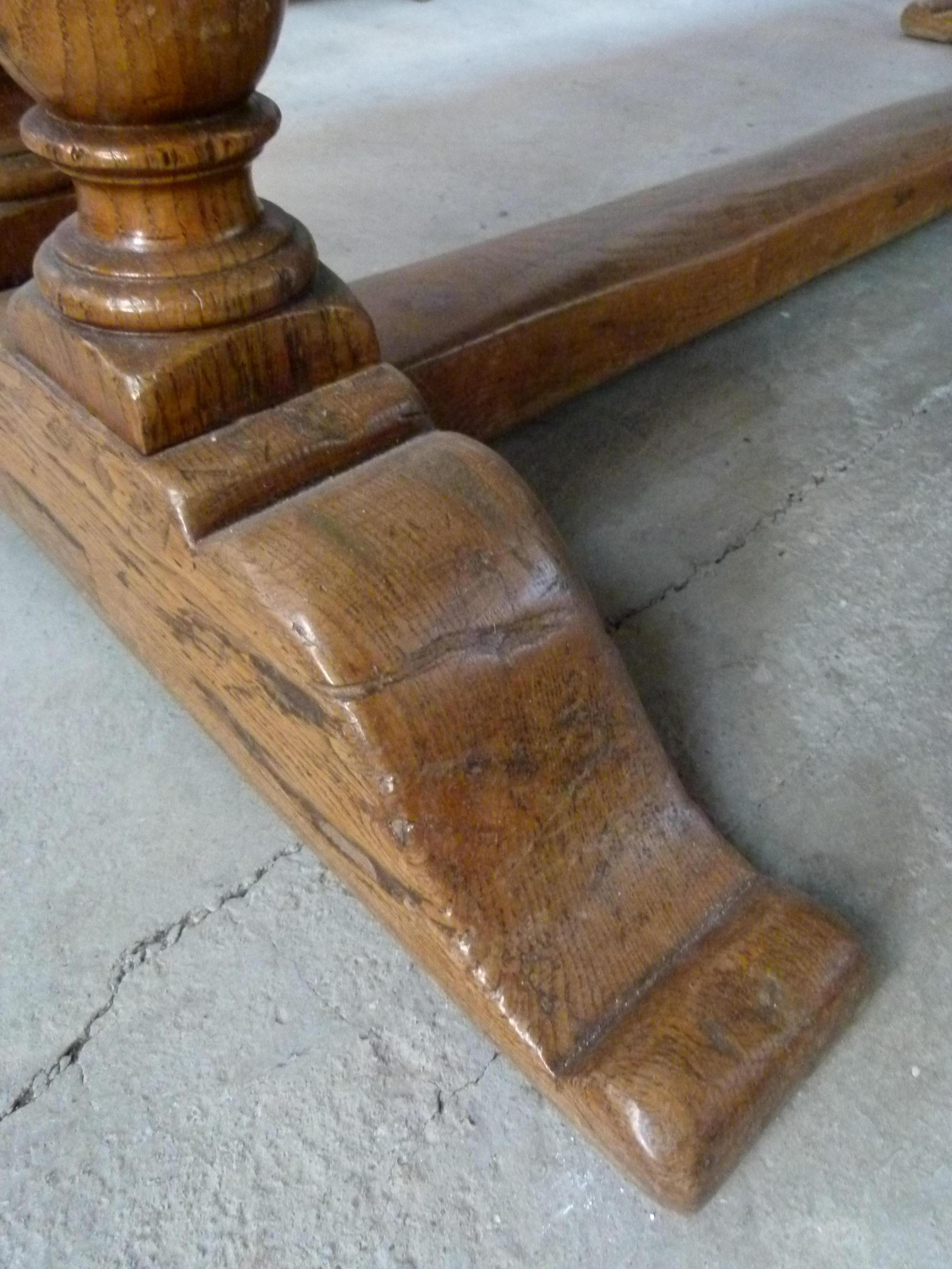 20th Century Monastery Style Oak French Table 4