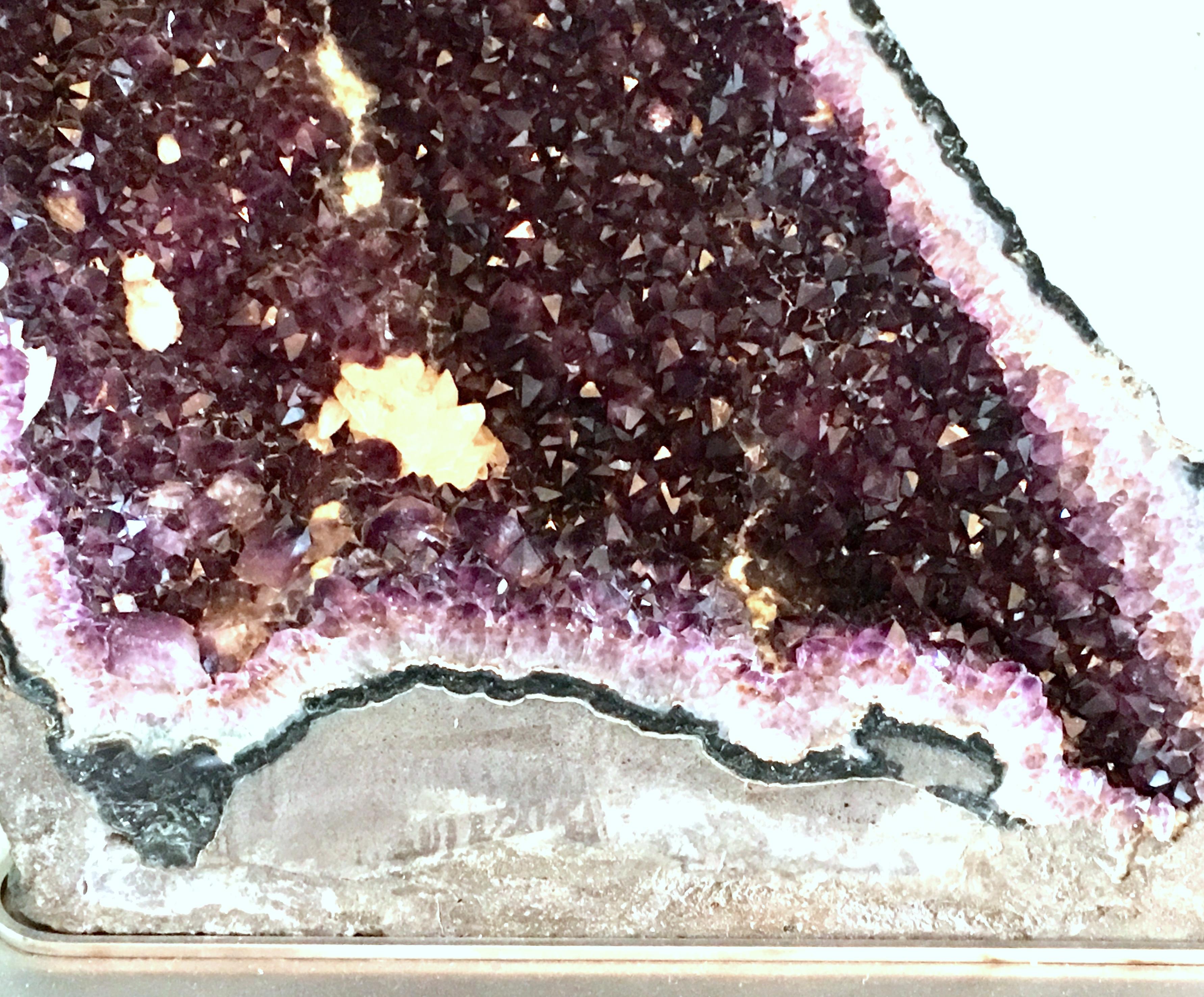 20th Century Monumental Brazilian Cathedral Amethyst Geode and Custom Stand For Sale 12