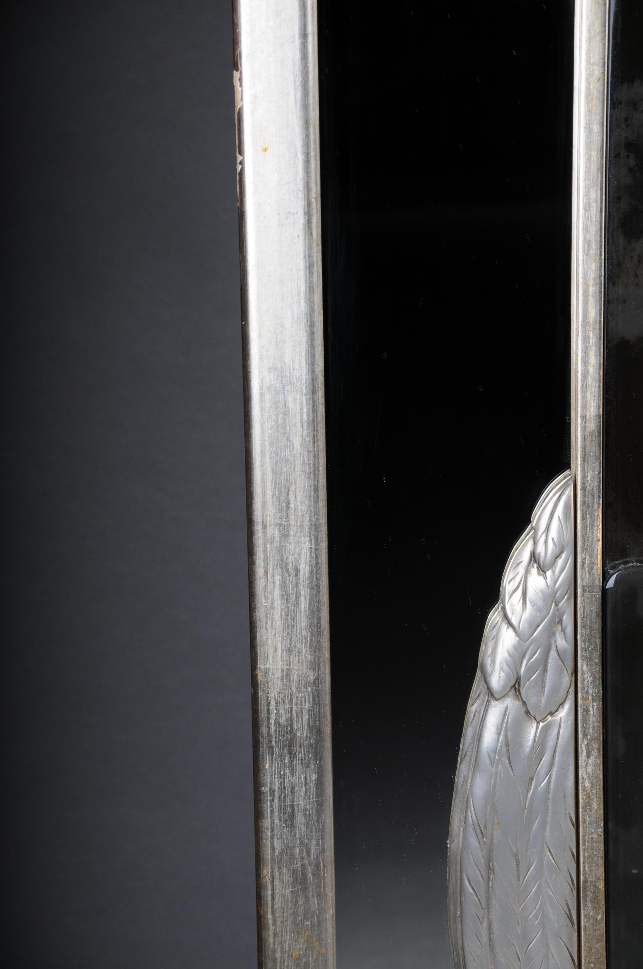 20th Century Monumental Designer Standing Mirror, Italy, Silver For Sale 13