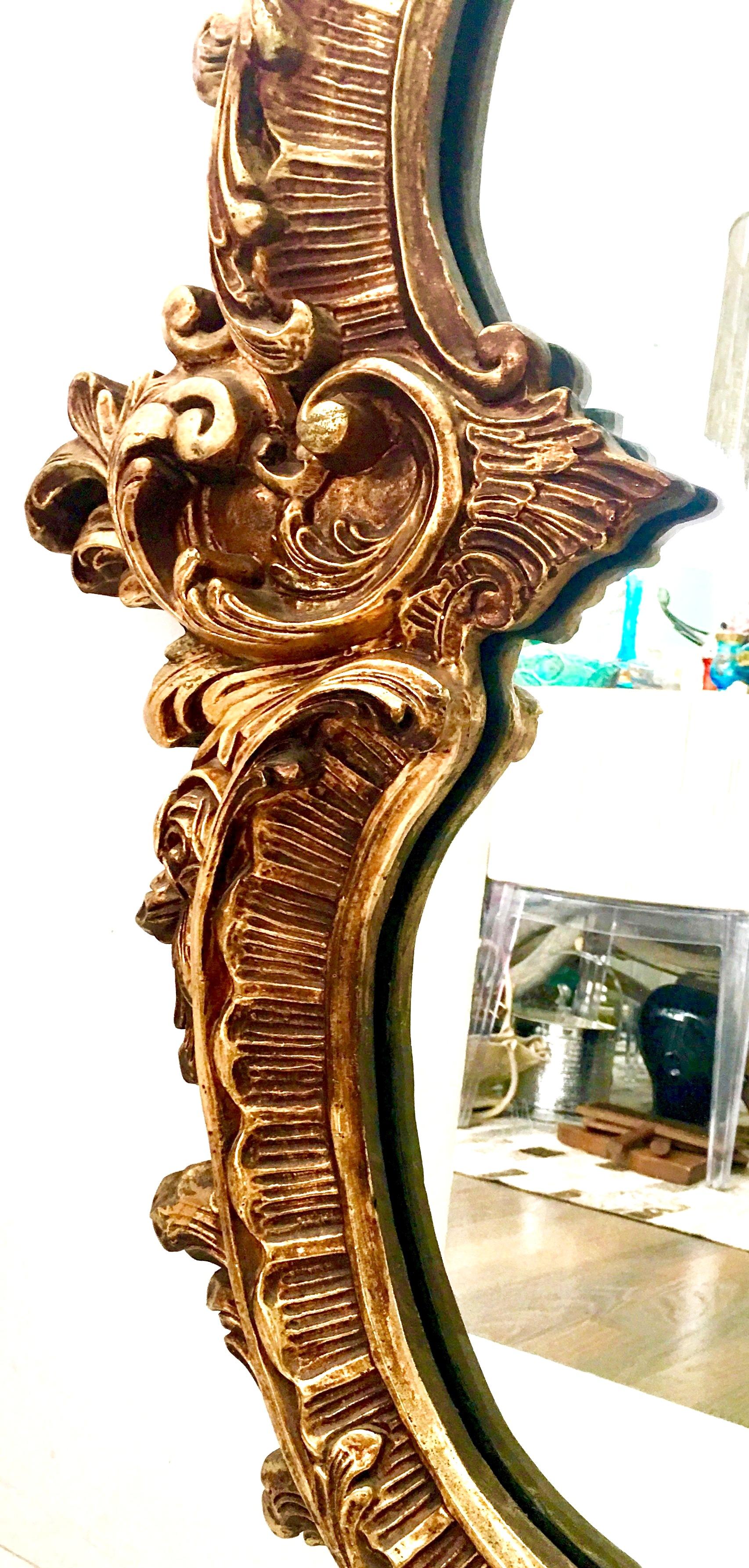 20th Century Monumental French Baroque Style Ornate Gold Gilt Mirror 1