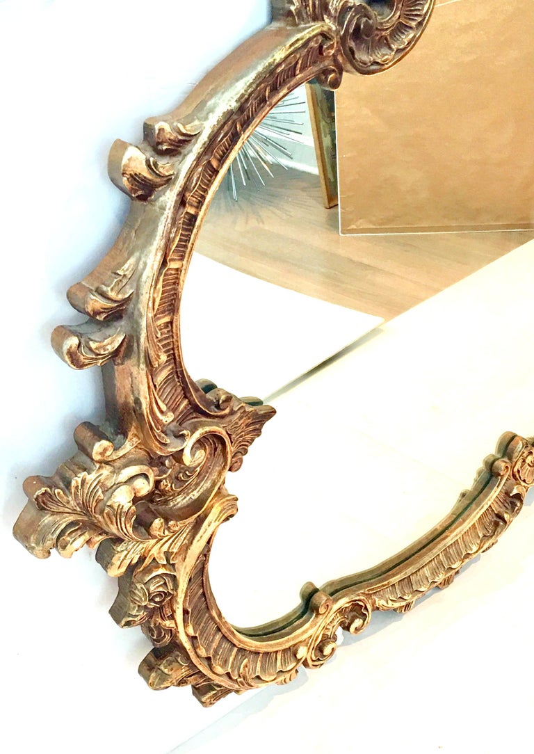 20th Century Monumental French Baroque Style Ornate Gold Gilt Mirror
