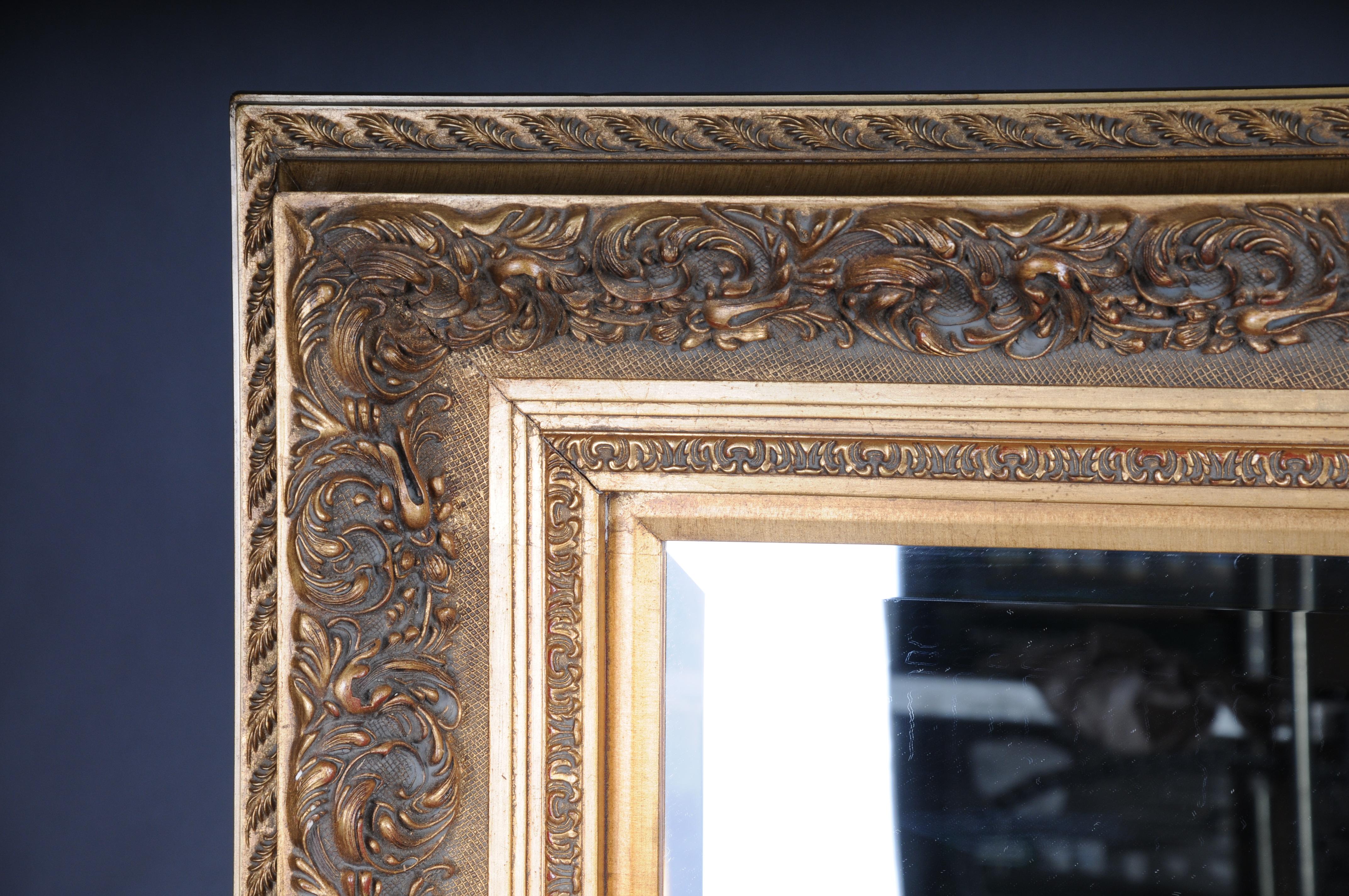 Gilt 20th Century Monumental old wall mirror, gold For Sale