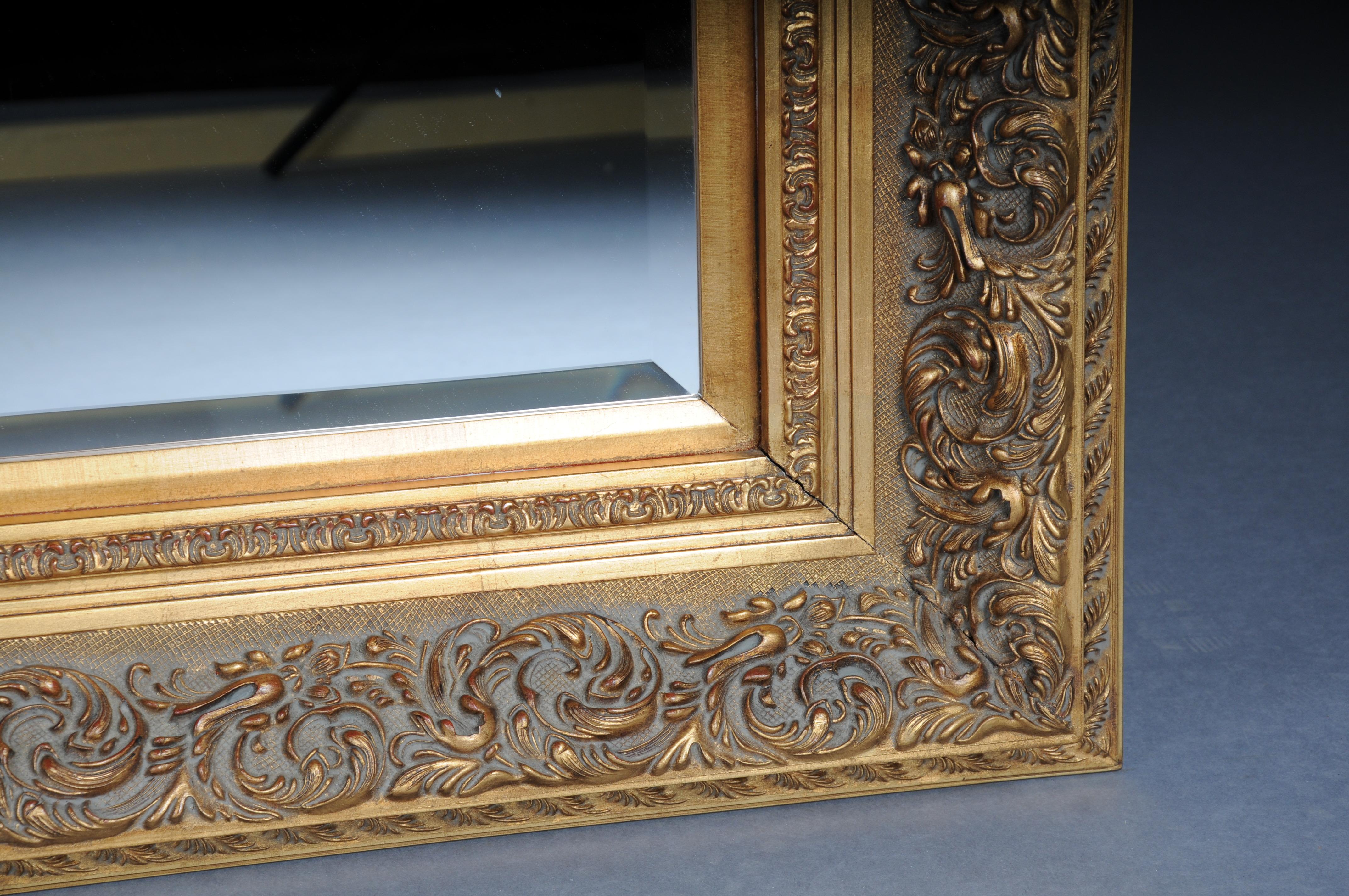20th Century Monumental old wall mirror, gold In Good Condition For Sale In Berlin, DE