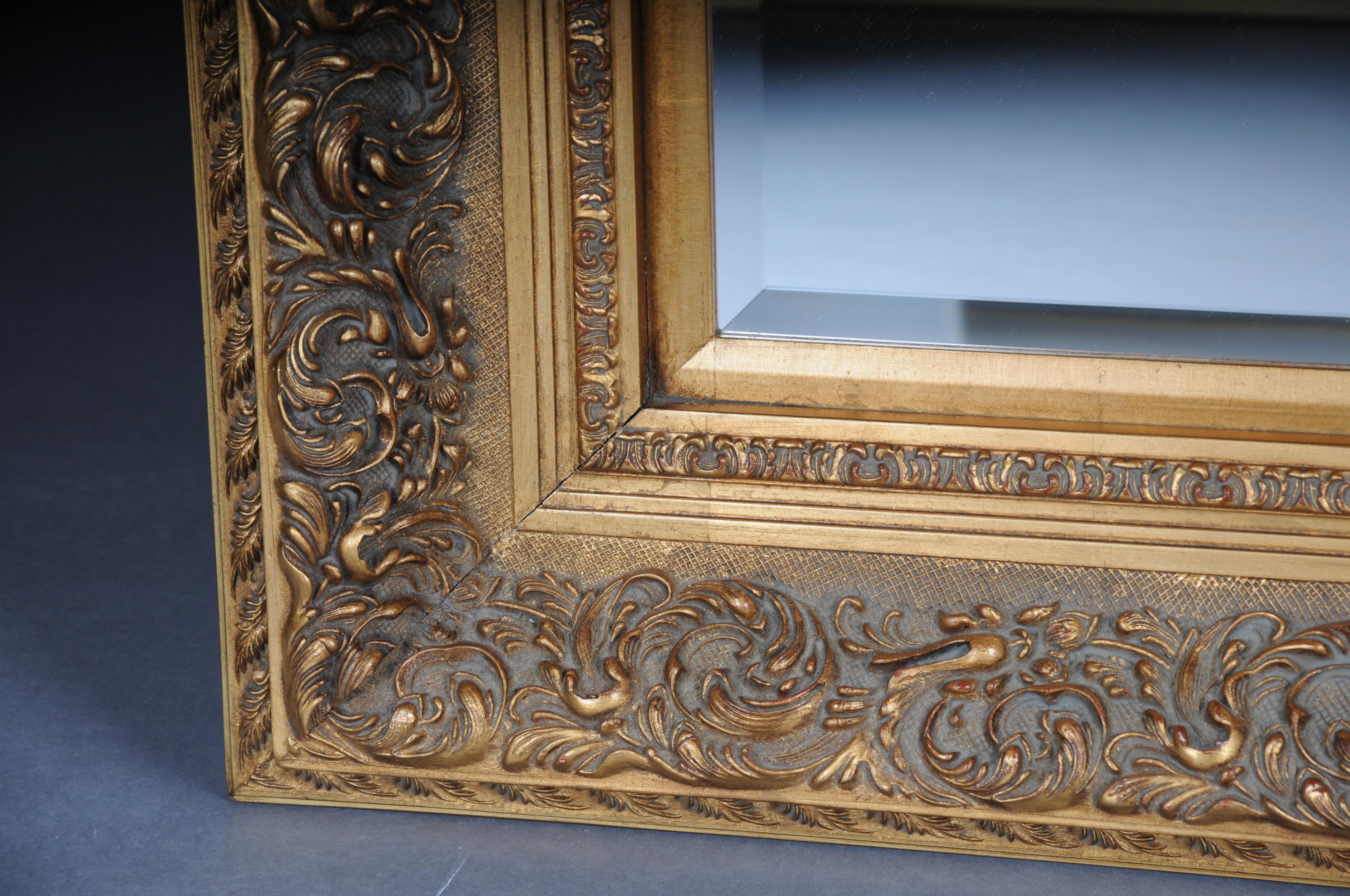 Mirror 20th Century Monumental old wall mirror, gold For Sale