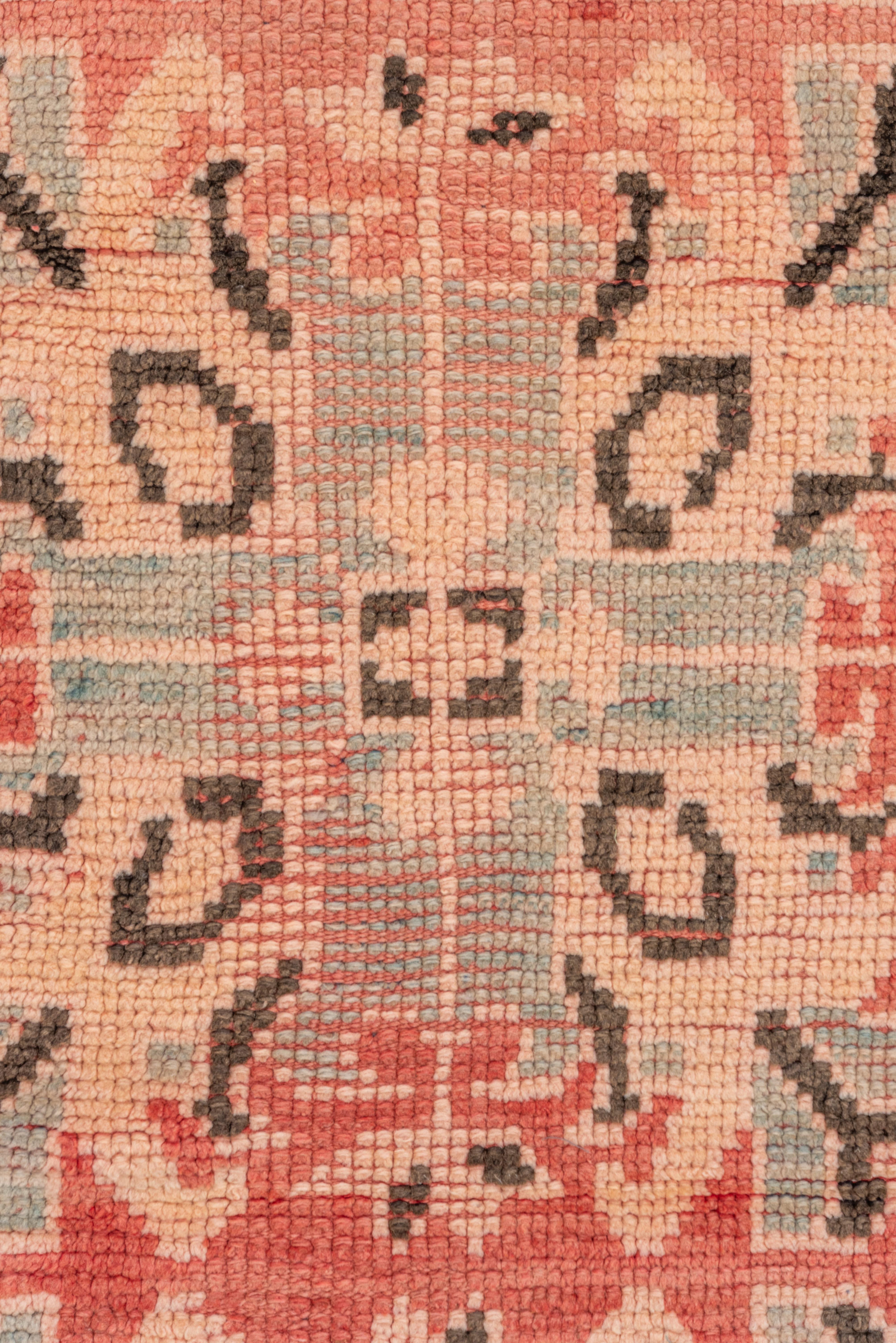 20th Century Moroccan Rug Allover Orange Clay Abstract For Sale 2