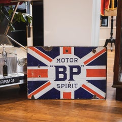 Panneau publicitaire en émail "Bp" Spirit du 20e siècle, datant d'environ 1910