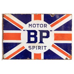 Vintage 20th Century Motor "Bp" Spirit' Enamel Advertising Sign, circa 1910