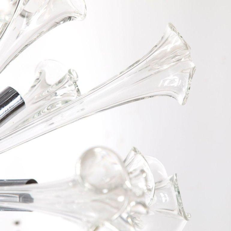 Lampe suspendue en forme d'étoile de fleur de Murano du XXe siècle Bon état - En vente à Gloucestershire, GB