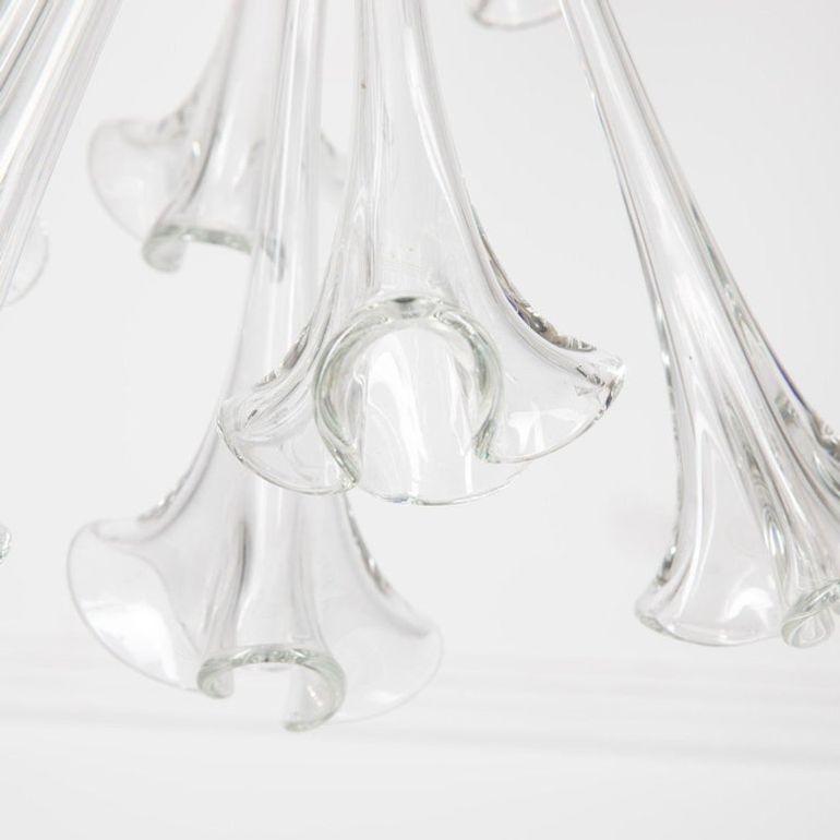 20ième siècle Lampe suspendue en forme d'étoile de fleur de Murano du XXe siècle en vente