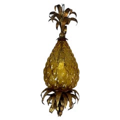 20th century Murano Glass and Brass Pendant, 1960s