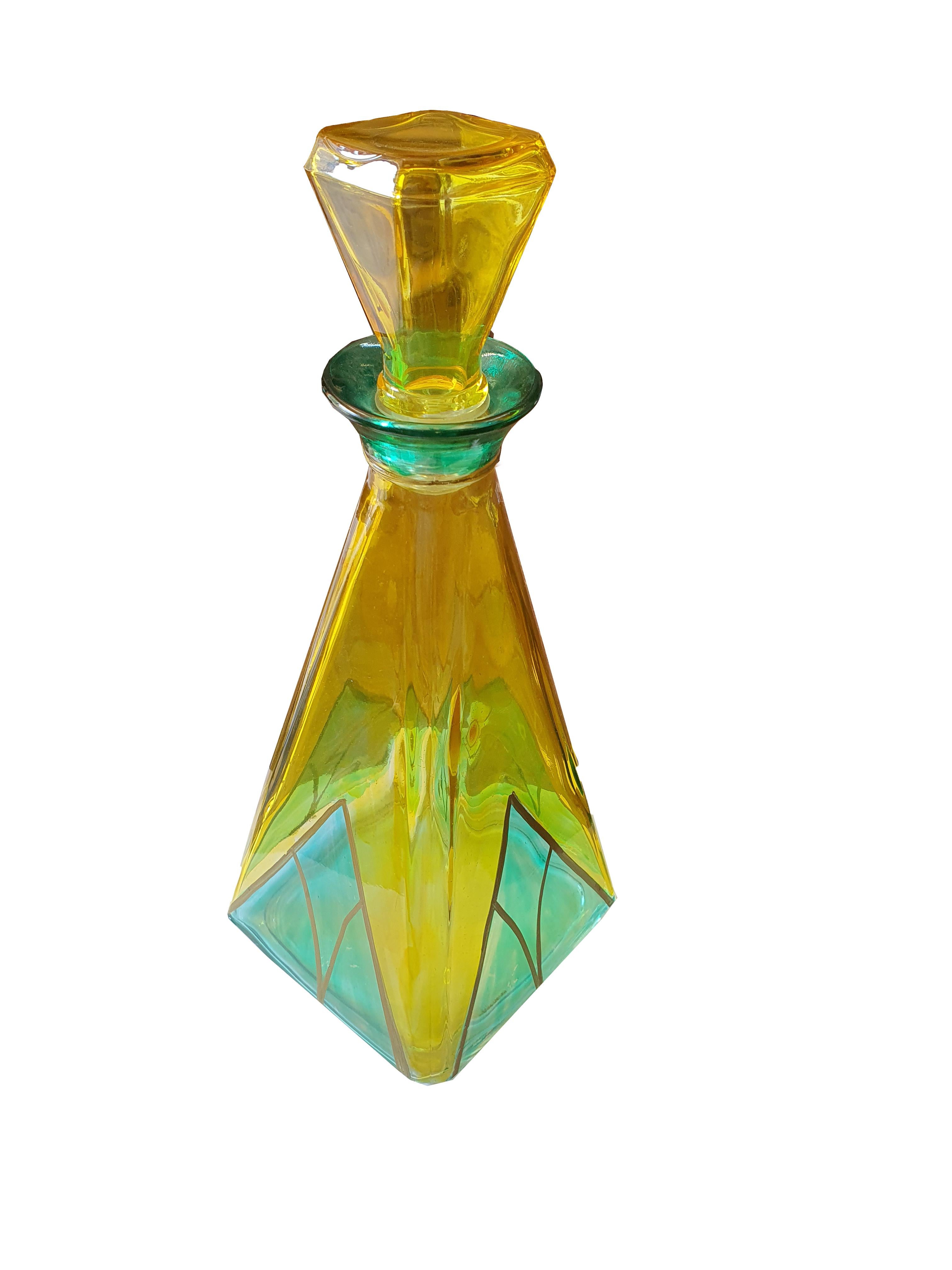 Modern 20th Century Murano Glass Bottle, Made in Italy For Sale