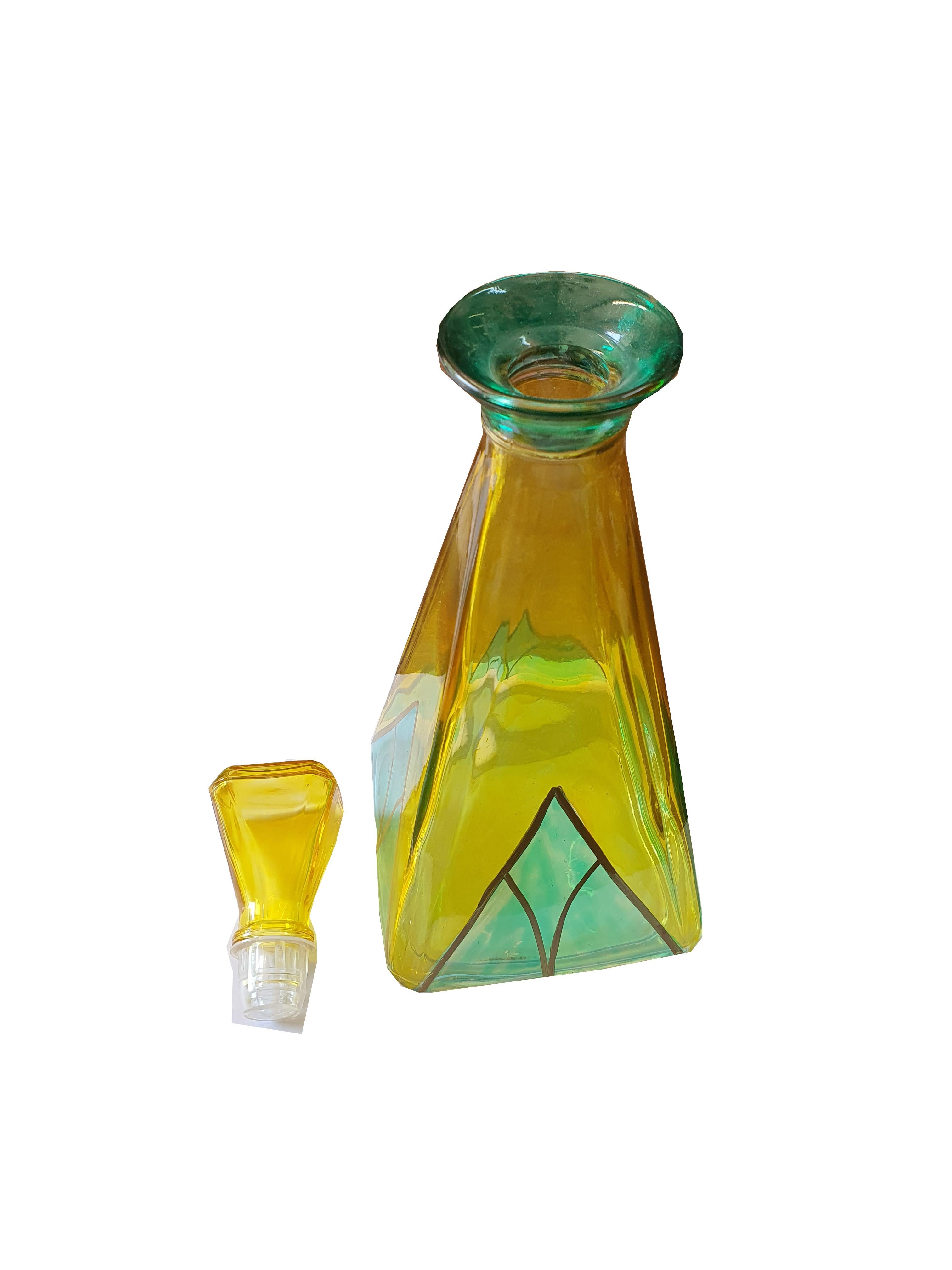 20th Century Murano Glass Bottle, Made in Italy In Excellent Condition For Sale In PALERMO, IT