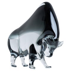20th Century Murano Glass Buffalo from V. Nason & Co., Italy