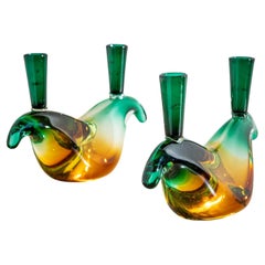 Muranoglas-Kerzenhalter des 20. Jahrhunderts von Flavio Poli für Seguso, Italien