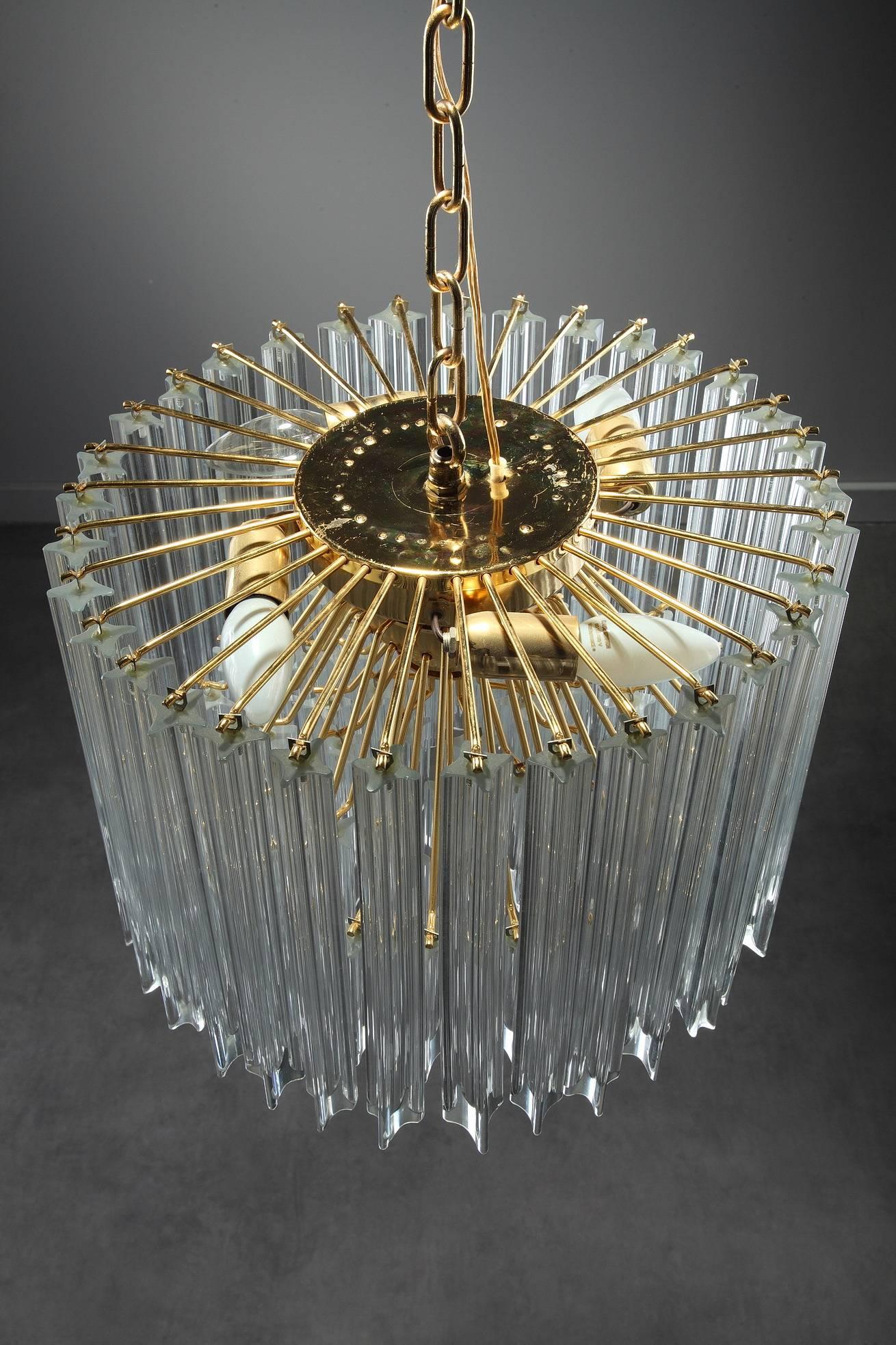 20th Century Murano Glass Chandelier by Paolo Venini In Good Condition In Paris, FR