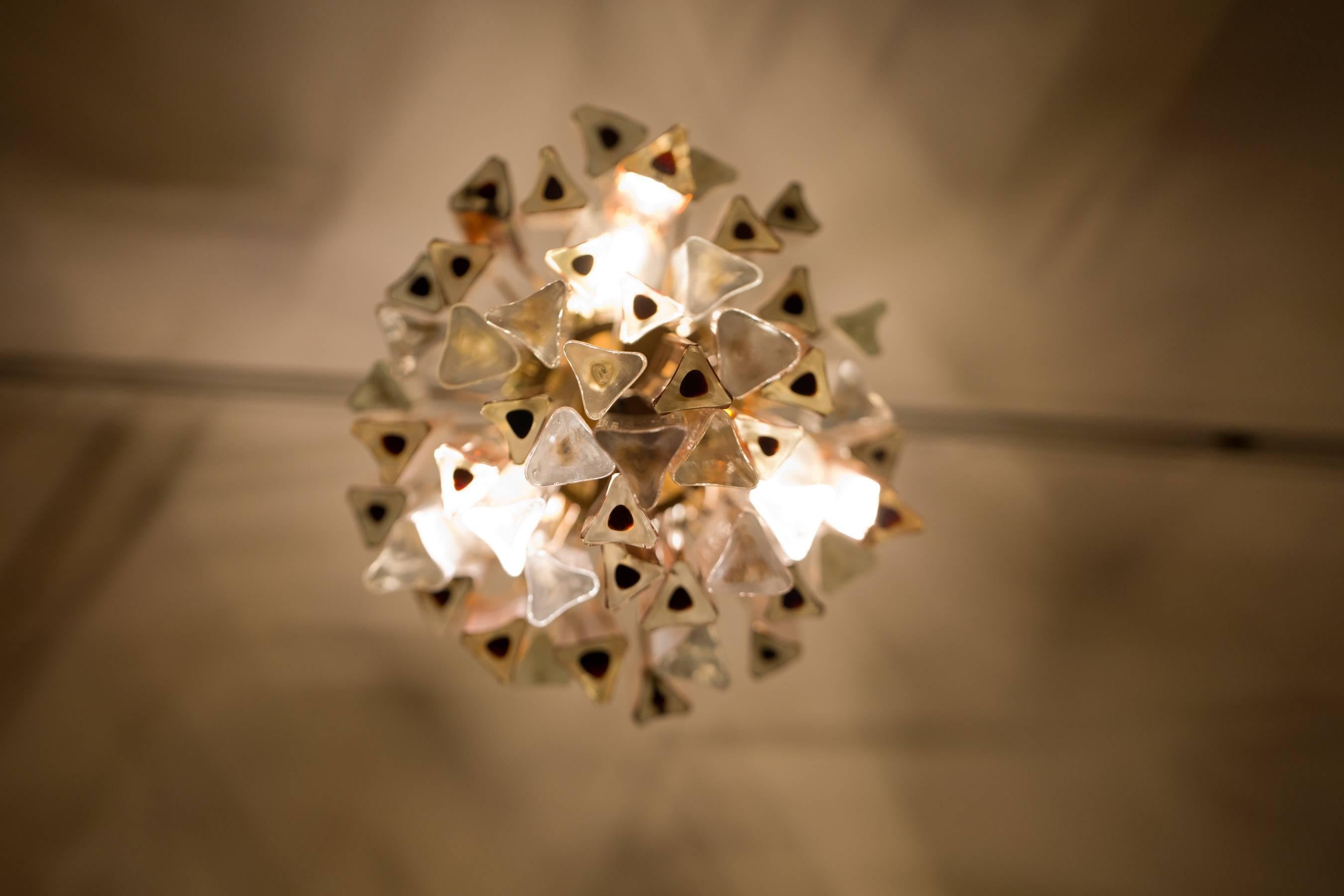 Late 20th Century 20th Century Murano Glass Design Chandelier by Marcel Barbier For Sale