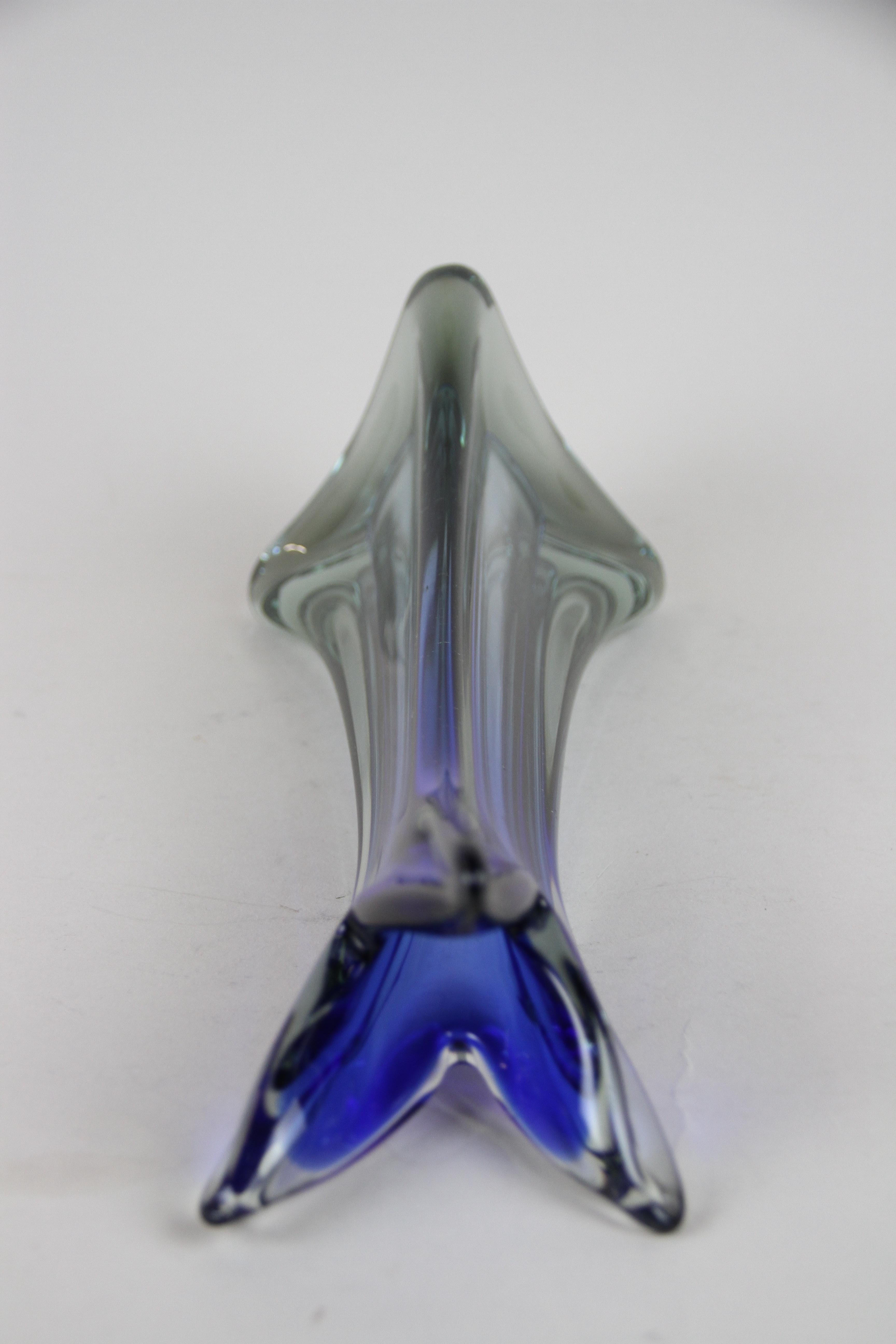 20th Century Murano Glass Vase in Grey / Blue Tones, Italy circa 1970 12