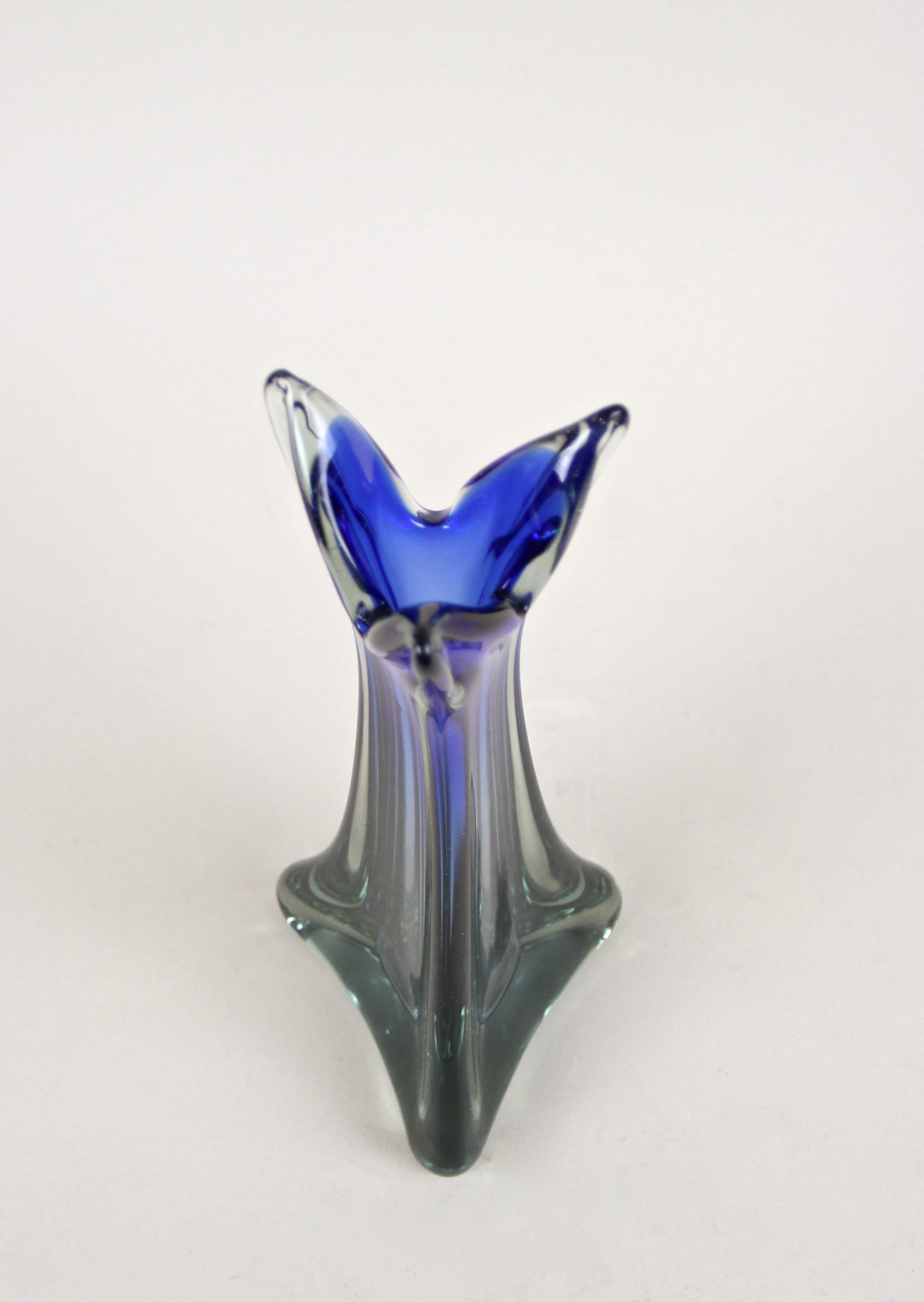 20th Century Murano Glass Vase in Grey / Blue Tones, Italy circa 1970 3