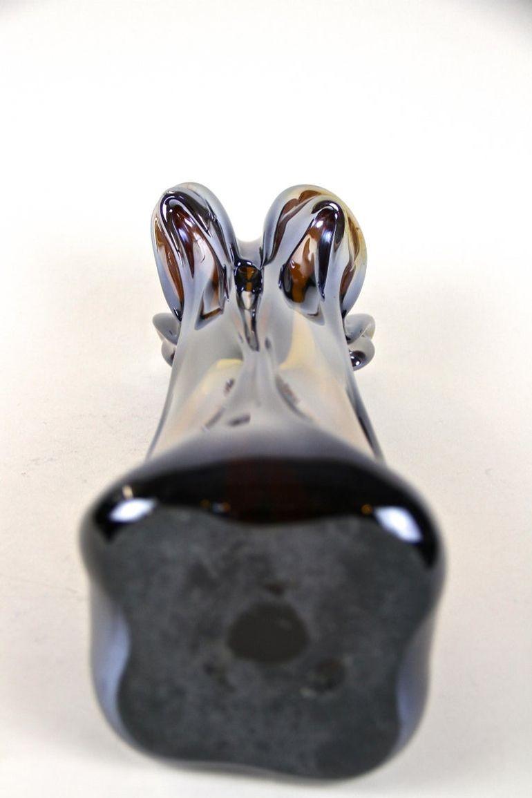 Vase en verre de Murano du 20e siècle avec effet chromé irisé, IT circa 1970 en vente 9