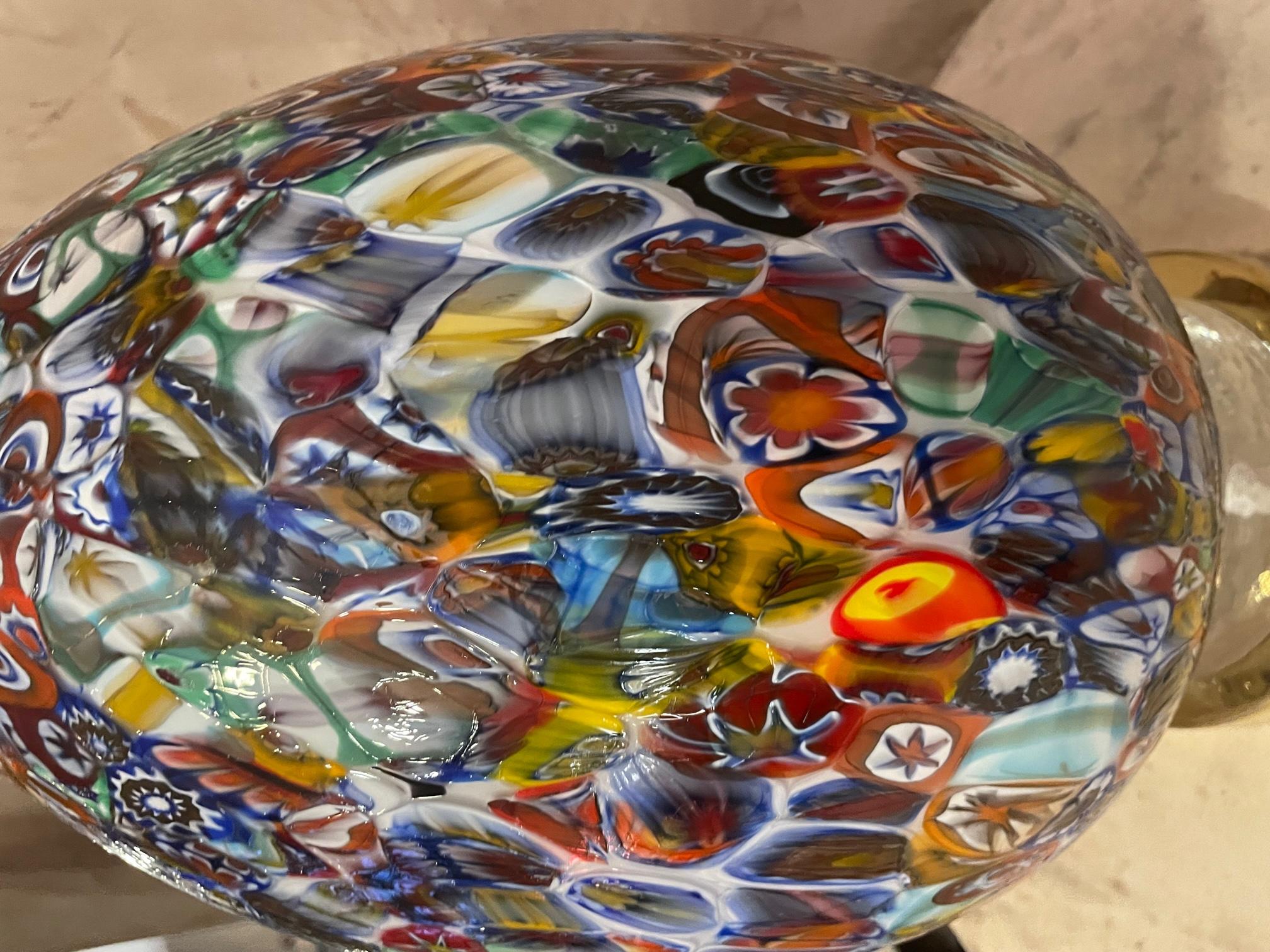 20th Century Murano Hand Blown Glass Egg Table Lamp 2