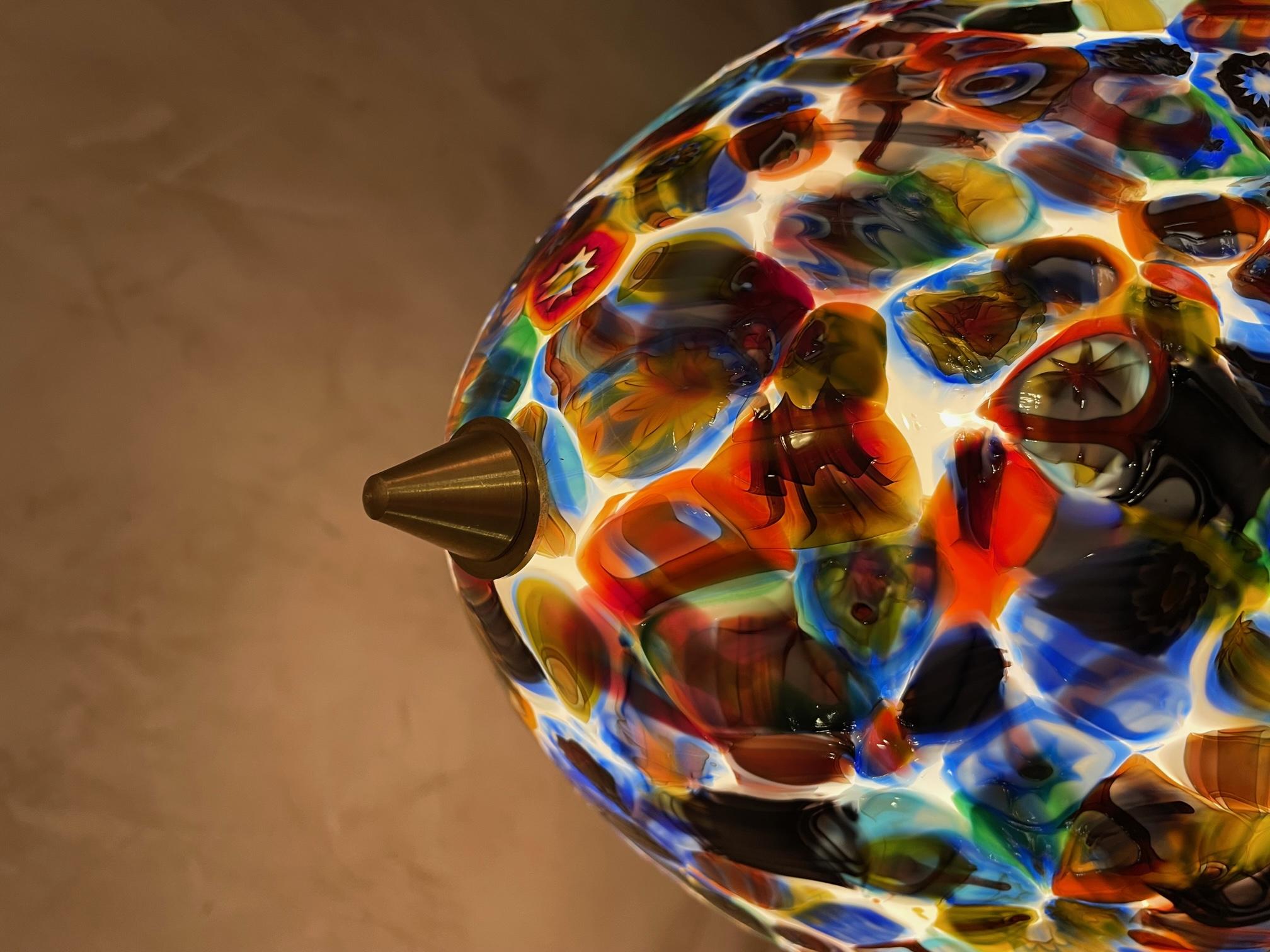 Italian 20th Century Murano Hand Blown Glass Egg Table Lamp