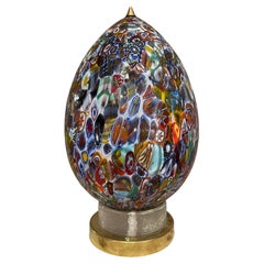 20th Century Murano Hand Blown Glass Egg Table Lamp