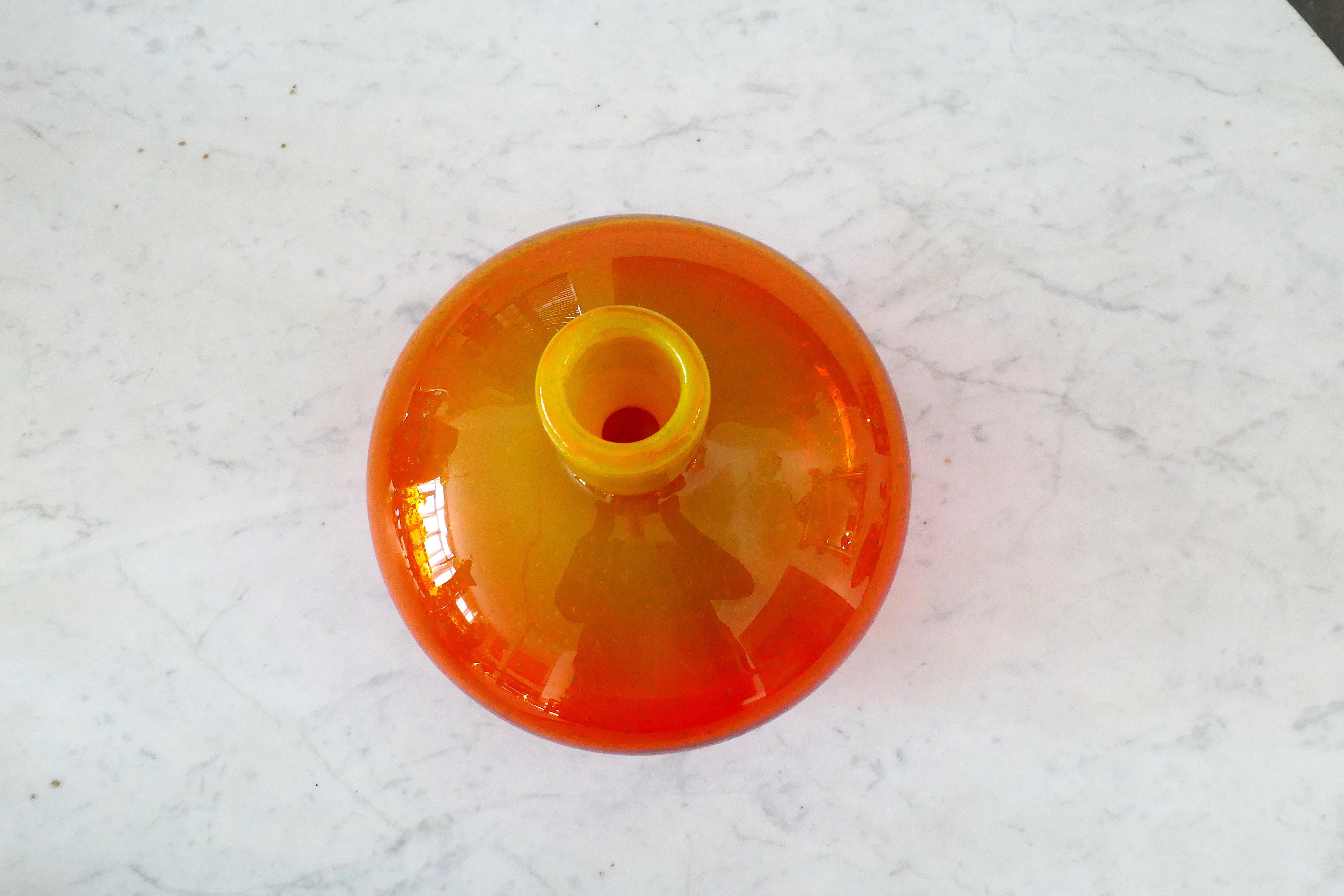 20th Century Murano Hand Blown Vase, 1970s In Good Condition In Paris, FR