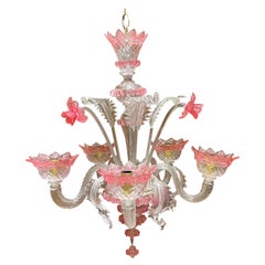 20th Century Murano Italy Chandelier Ceiling Luster, Mouth Blown