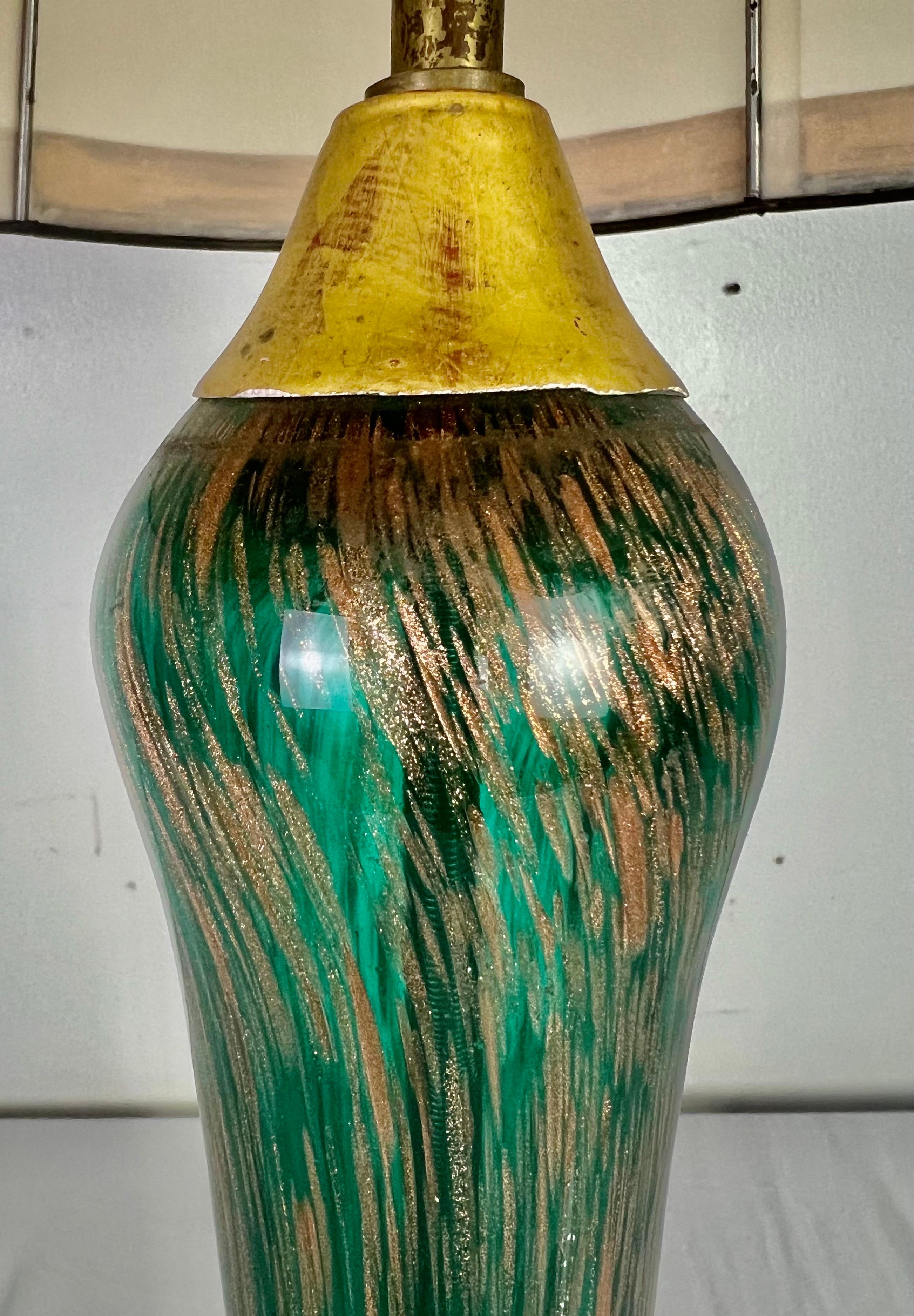 20th Century Murano Lamp with Parchment Shade 3