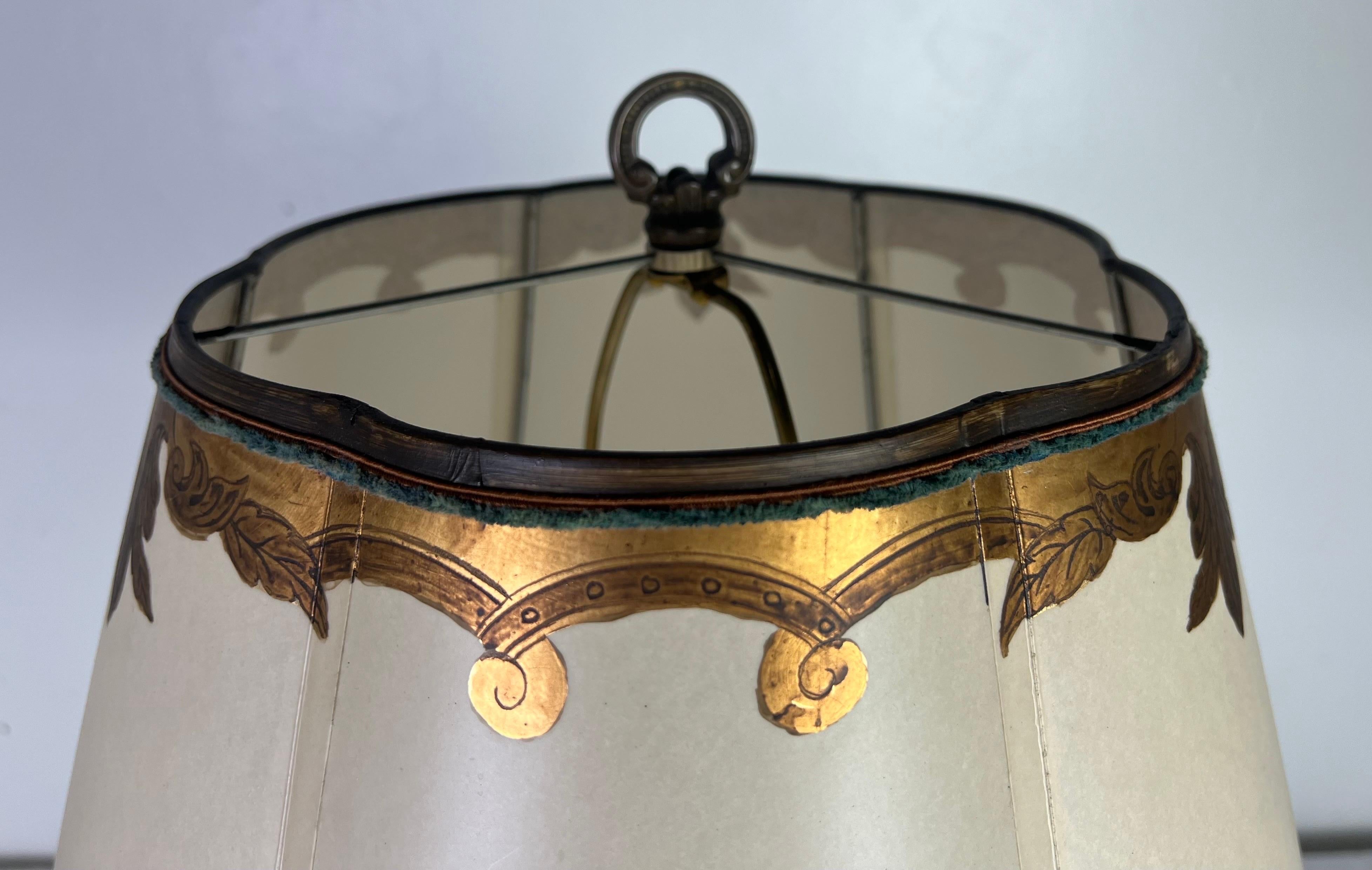 20th Century Murano Lamp with Parchment Shade 7