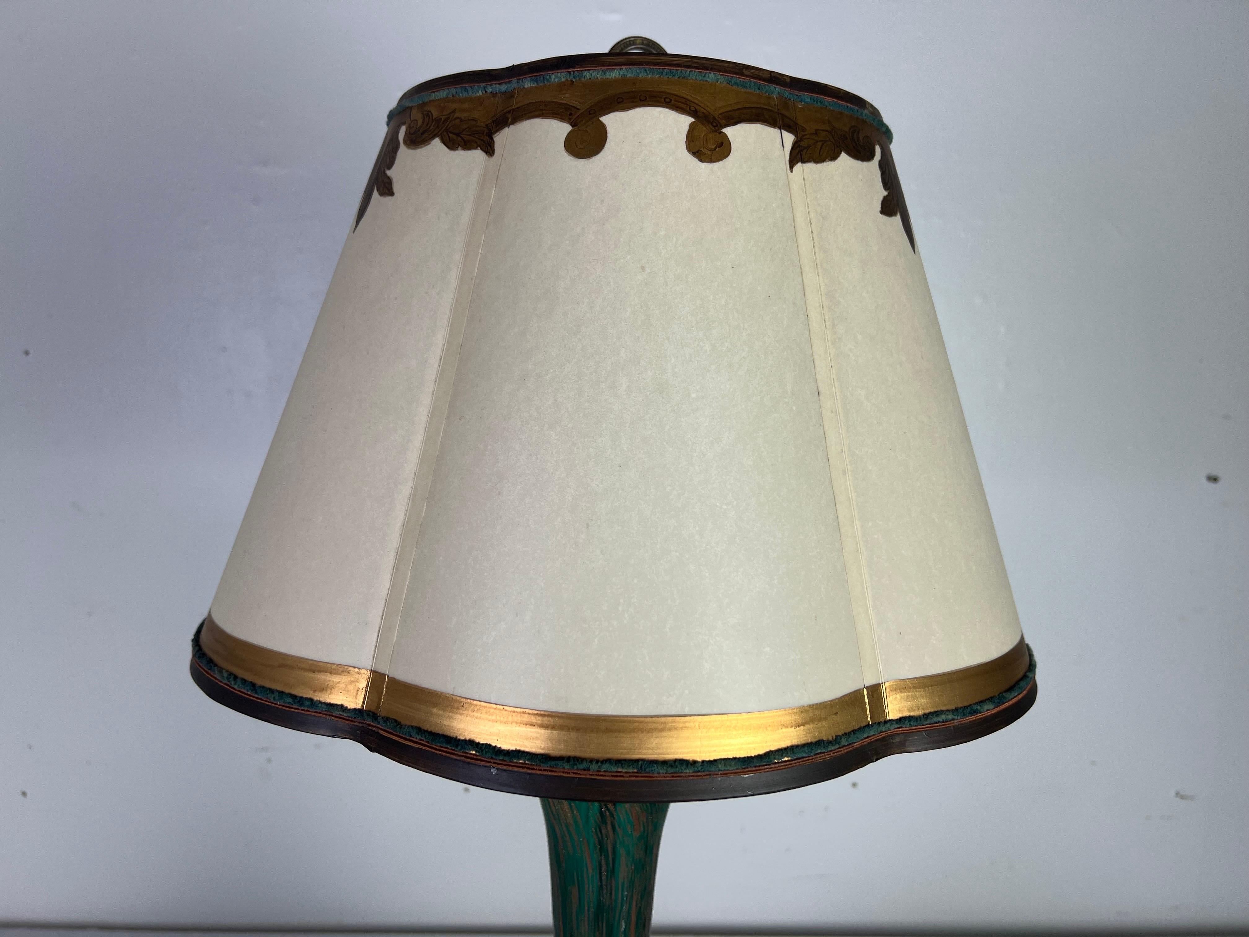 Mid-20th Century 20th Century Murano Lamp with Parchment Shade