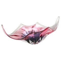 Schale aus Murano Sommerso-Glas des 20. Jahrhunderts, Rosa/ Lila/Blau, Italien ca. 1960/70