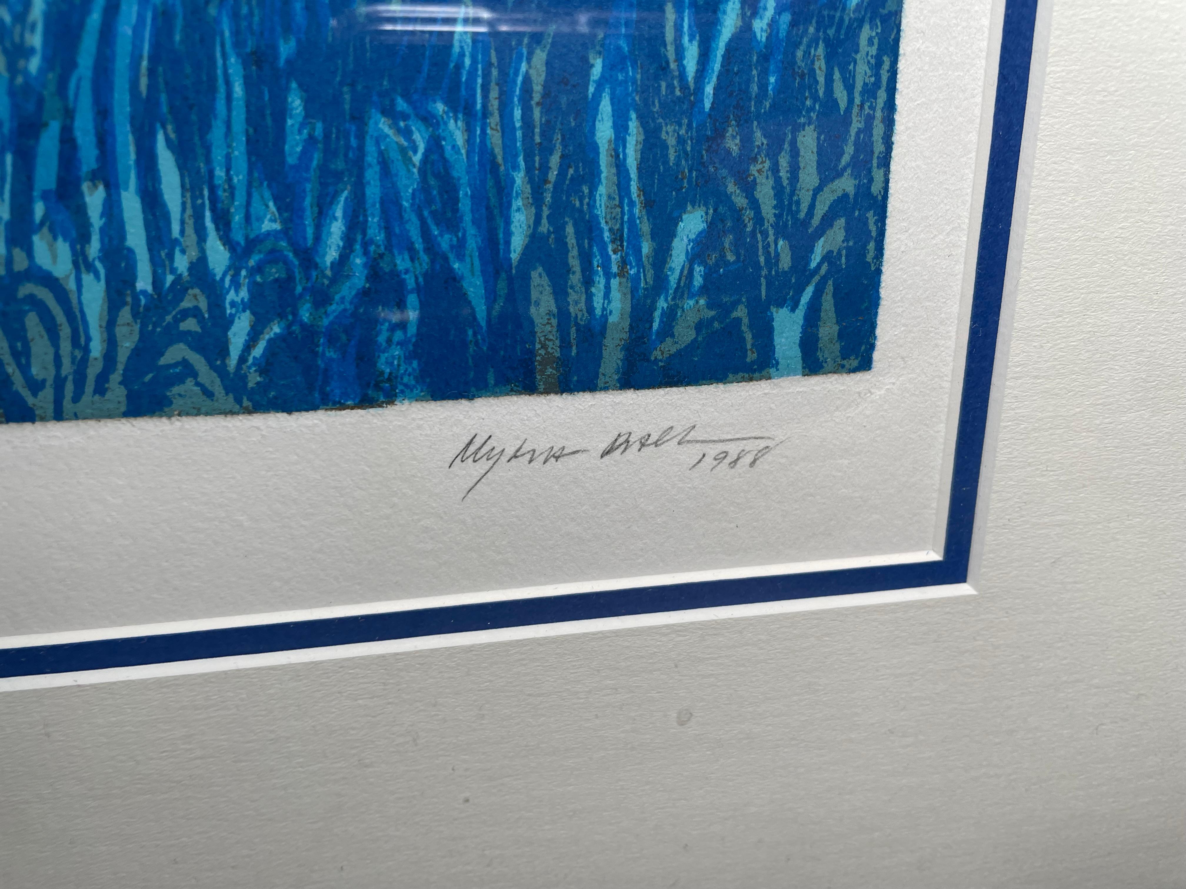 Myrna Baez Serigrafie/Siebdruck aus Silber des 20. Jahrhunderts (Moderne) im Angebot