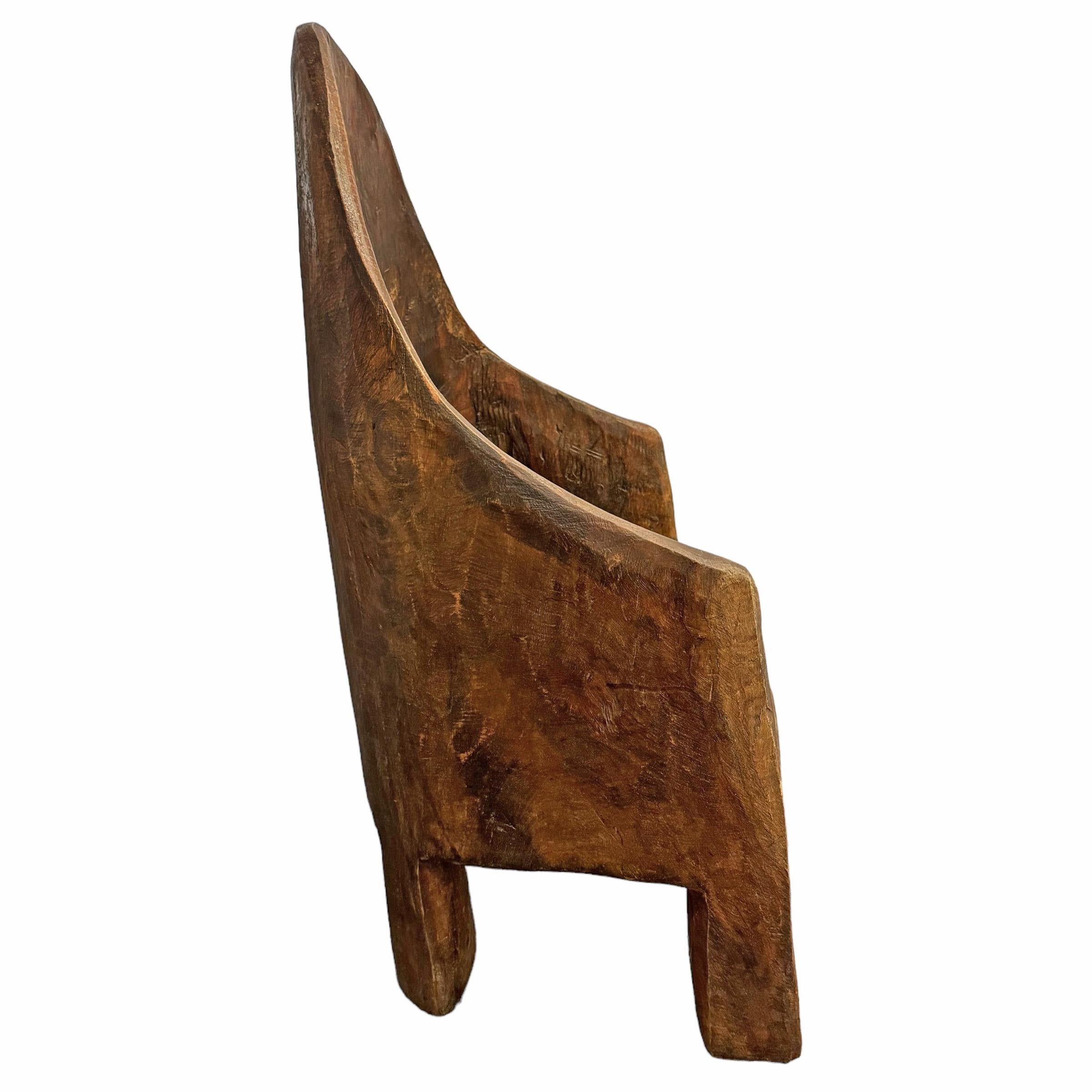 Hand-Carved 20th Century Naga People's Chair