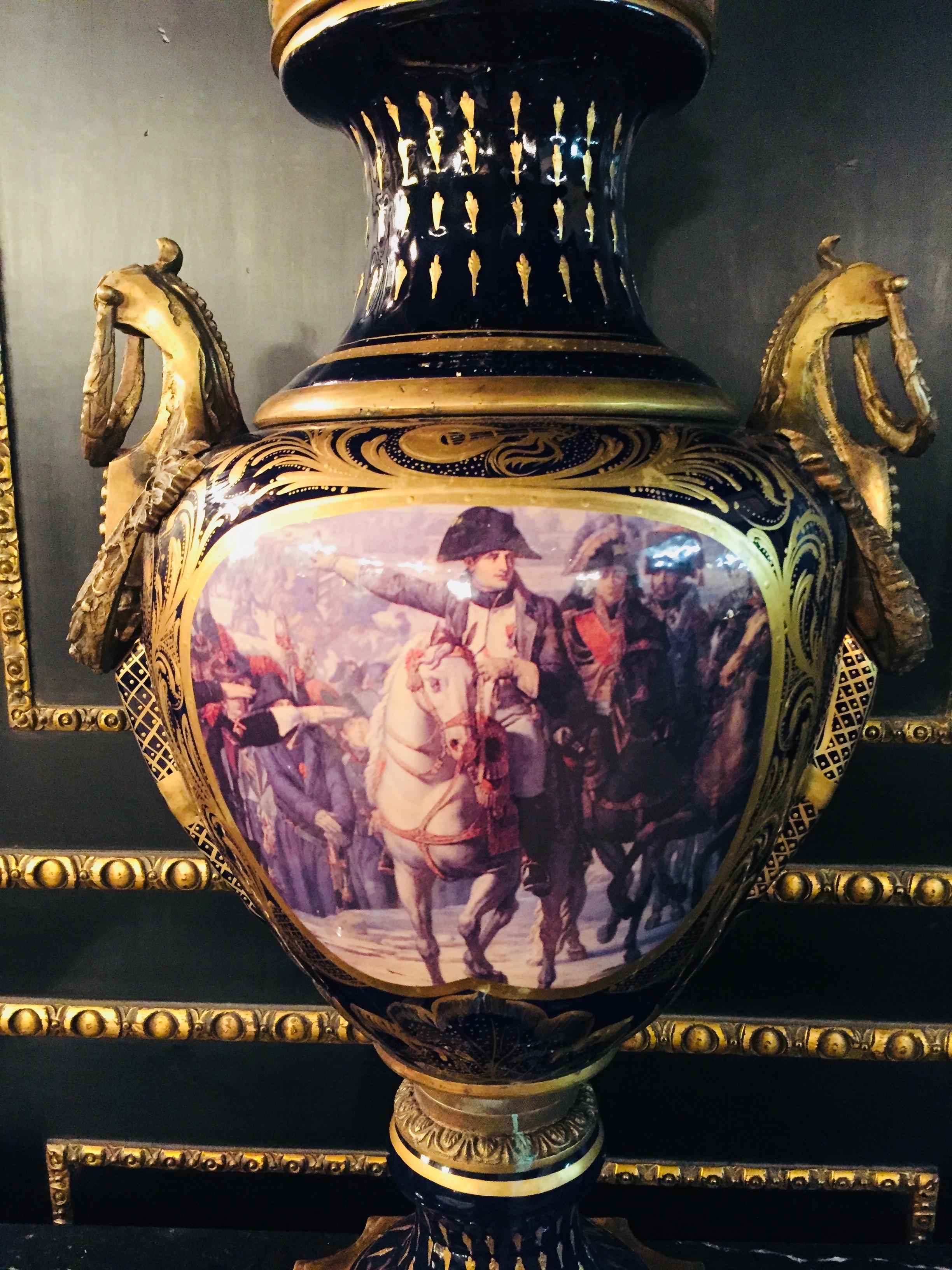 20th Century Napoleon Bonaparte Sèvre Pompe Lidded Vase 7