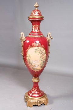 20th Century Napoleon Bonaparte Sèvre Pompe Lidded Vase