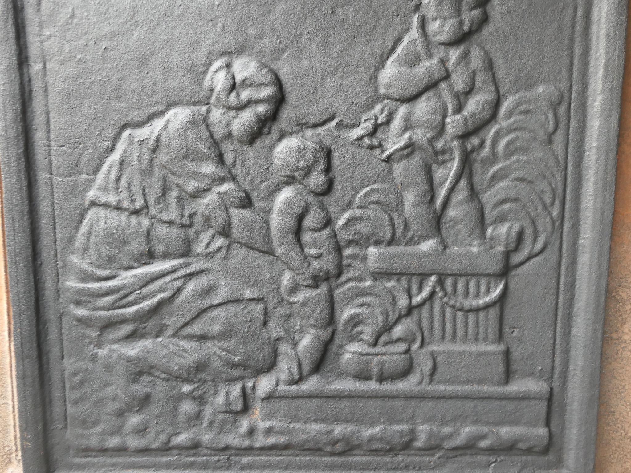 20th Century Napoleon III Style 'Caritas' Fireback / Backsplash For Sale 1