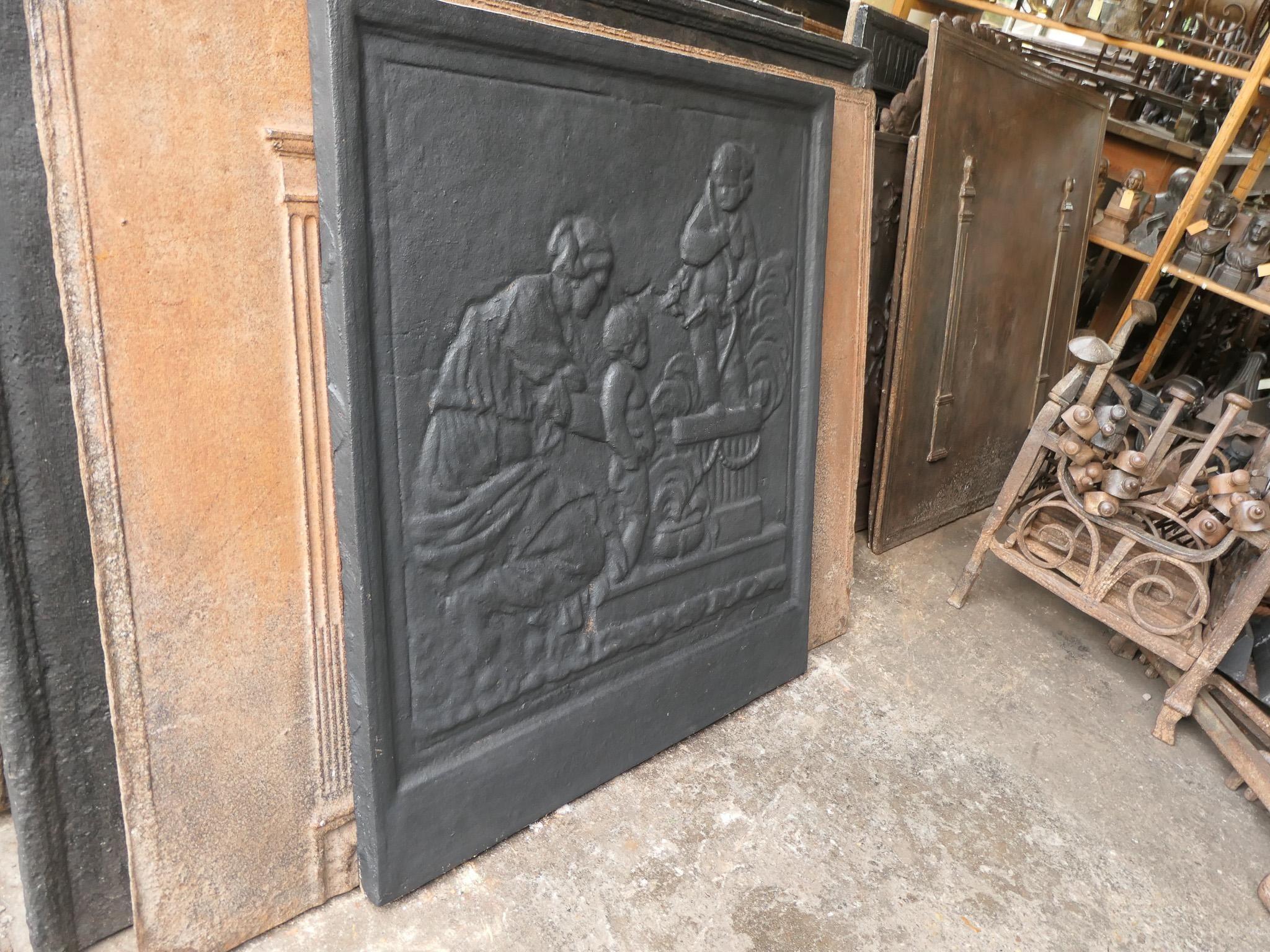 20th Century Napoleon III Style 'Caritas' Fireback / Backsplash For Sale 3