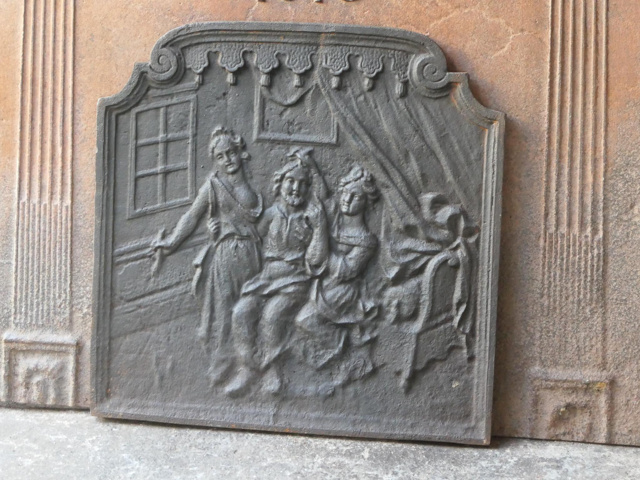 Victorian 20th Century Napoleon III Style French Fireback / Backsplash For Sale